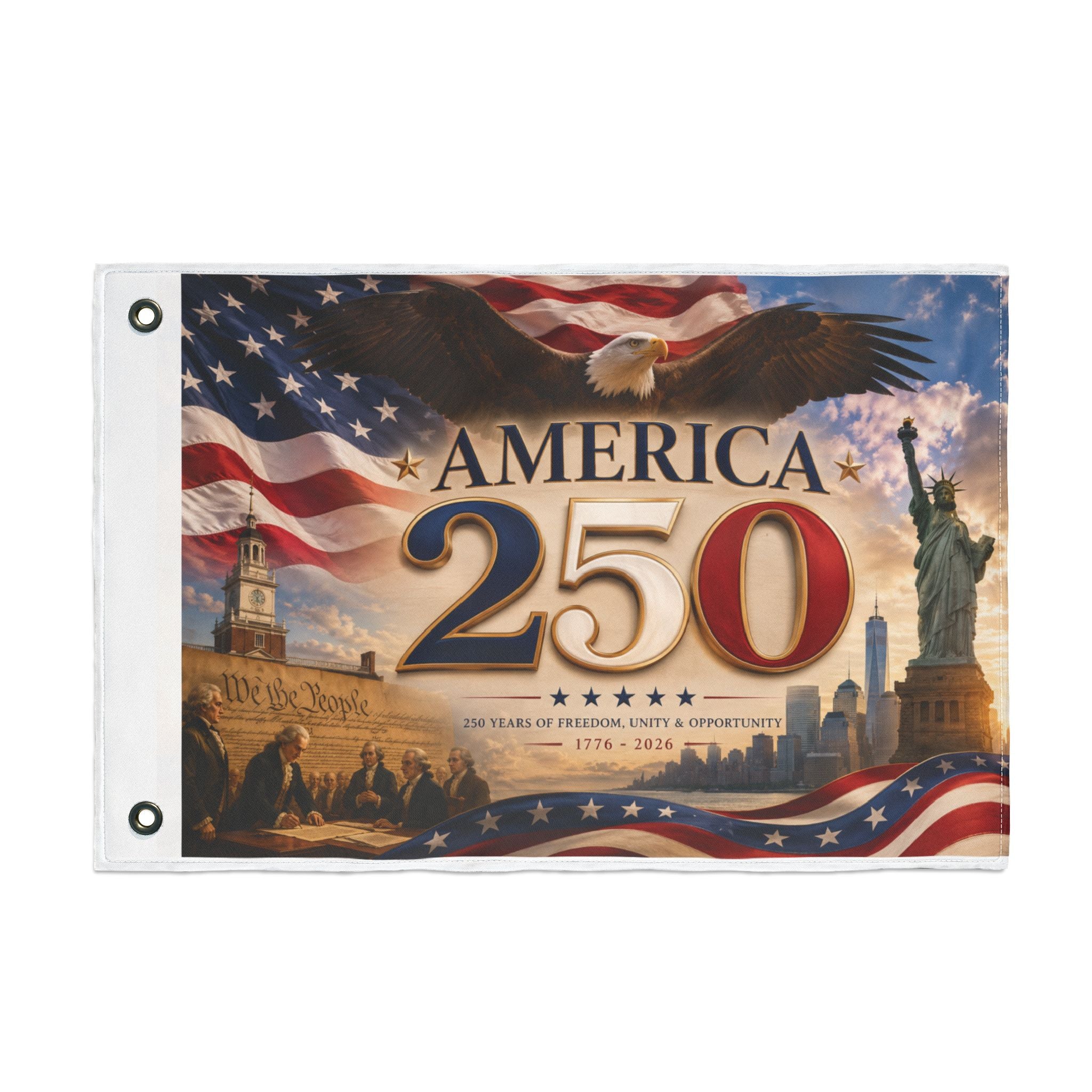 America 250 Commemorative Flag - Double-Sided 250th Anniversary Patriotic Banner