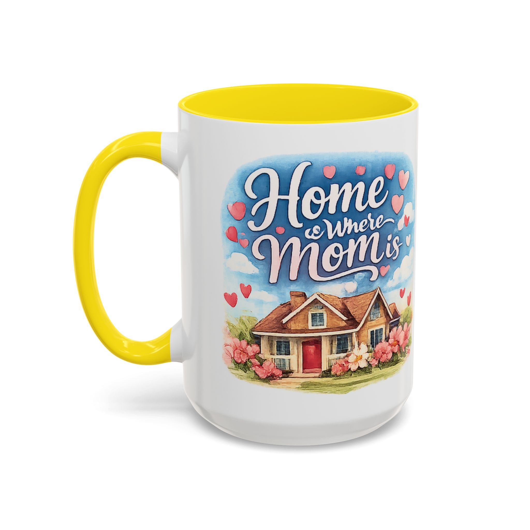 Home Is Where Mom Is Accent Coffee Mug - Mother's Day Gift