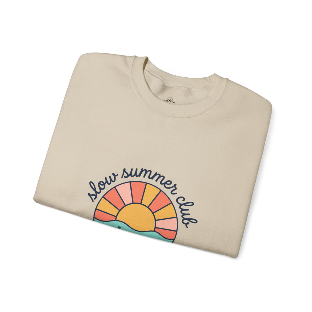 sunset beach crest Crewneck Sweatshirt | summer aesthetic, retro pastel