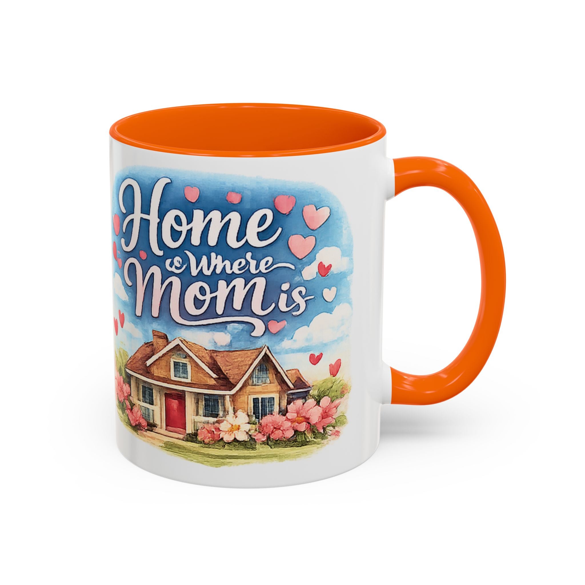 Home Is Where Mom Is Accent Coffee Mug - Mother's Day Gift