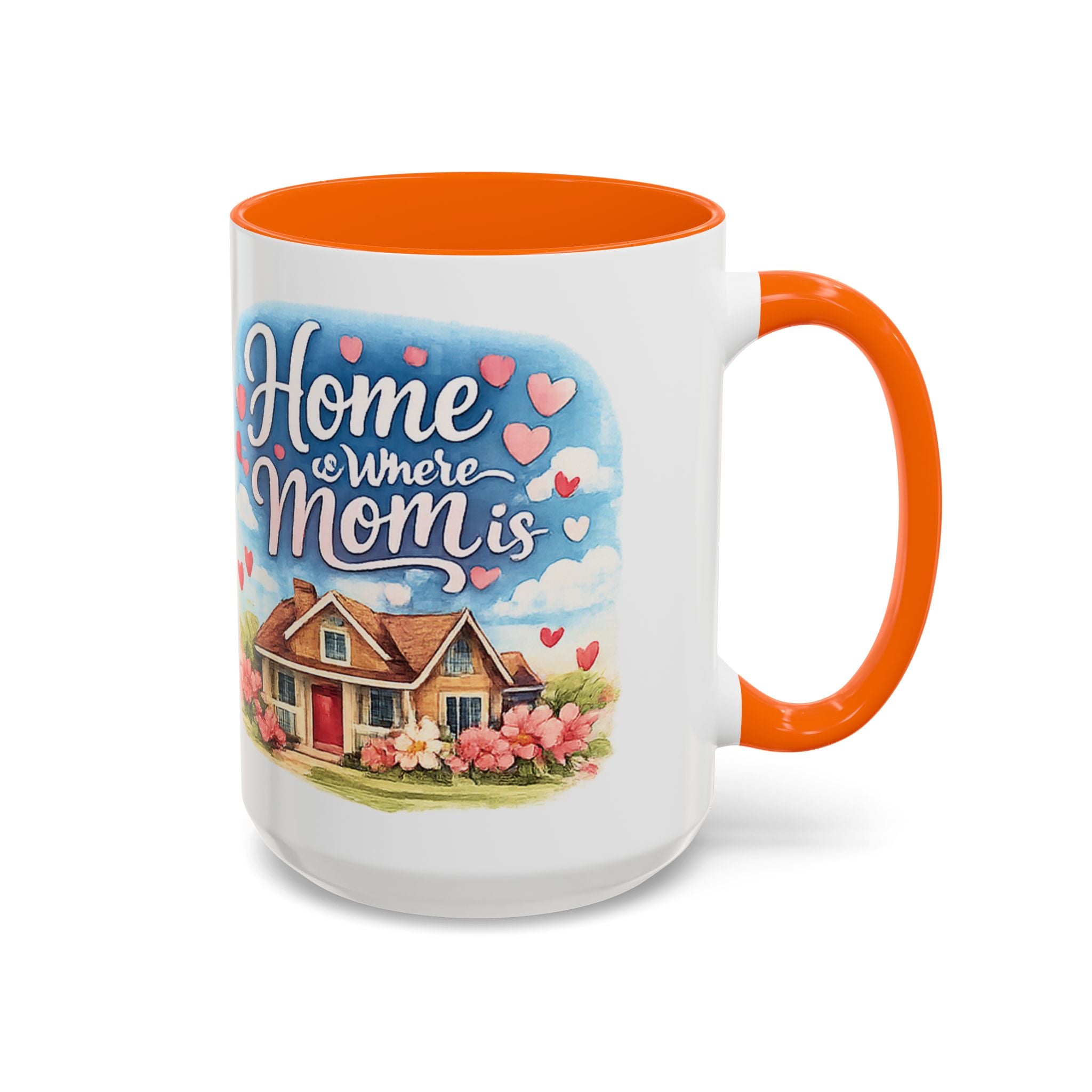 Home Is Where Mom Is Accent Coffee Mug - Mother's Day Gift