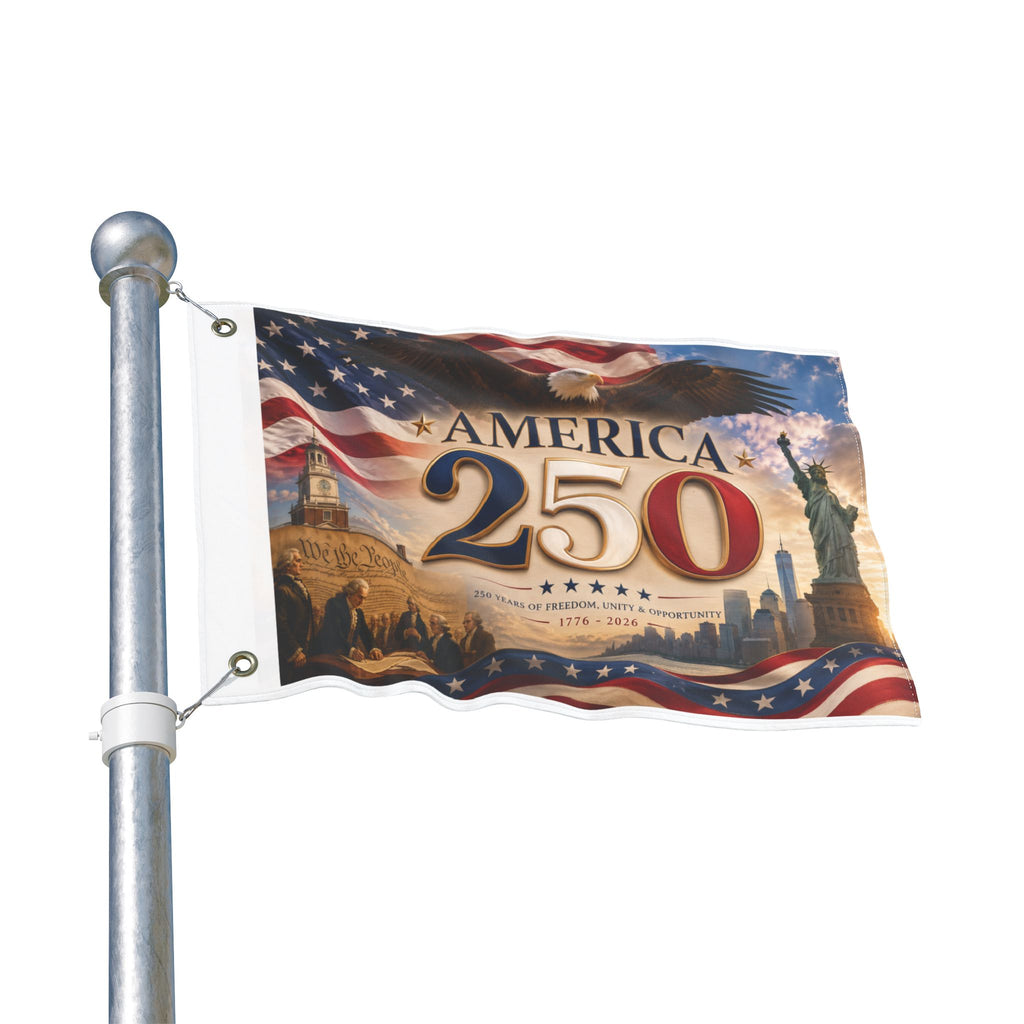 America 250 Commemorative Flag - Double-Sided 250th Anniversary Patriotic Banner