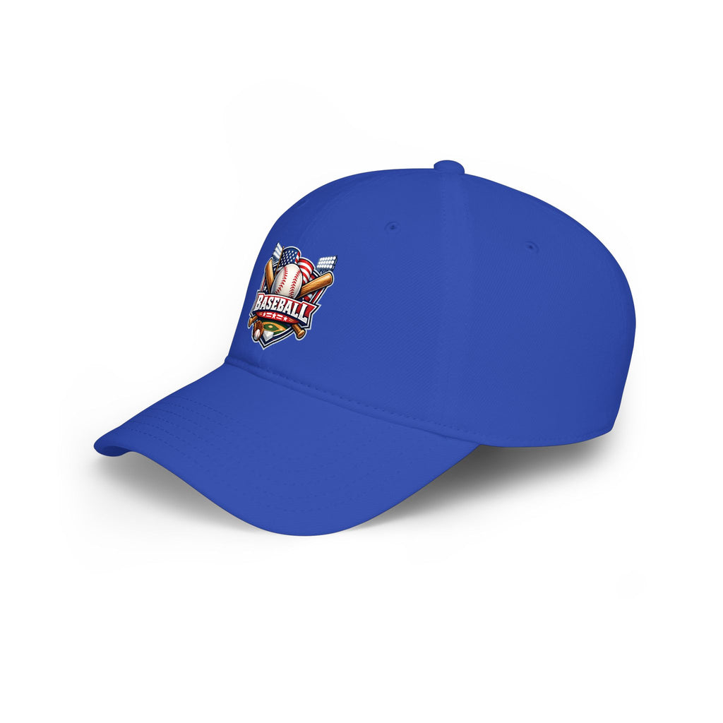 Baseball Emblem Low Profile Cap - Patriotic Baseball Hat