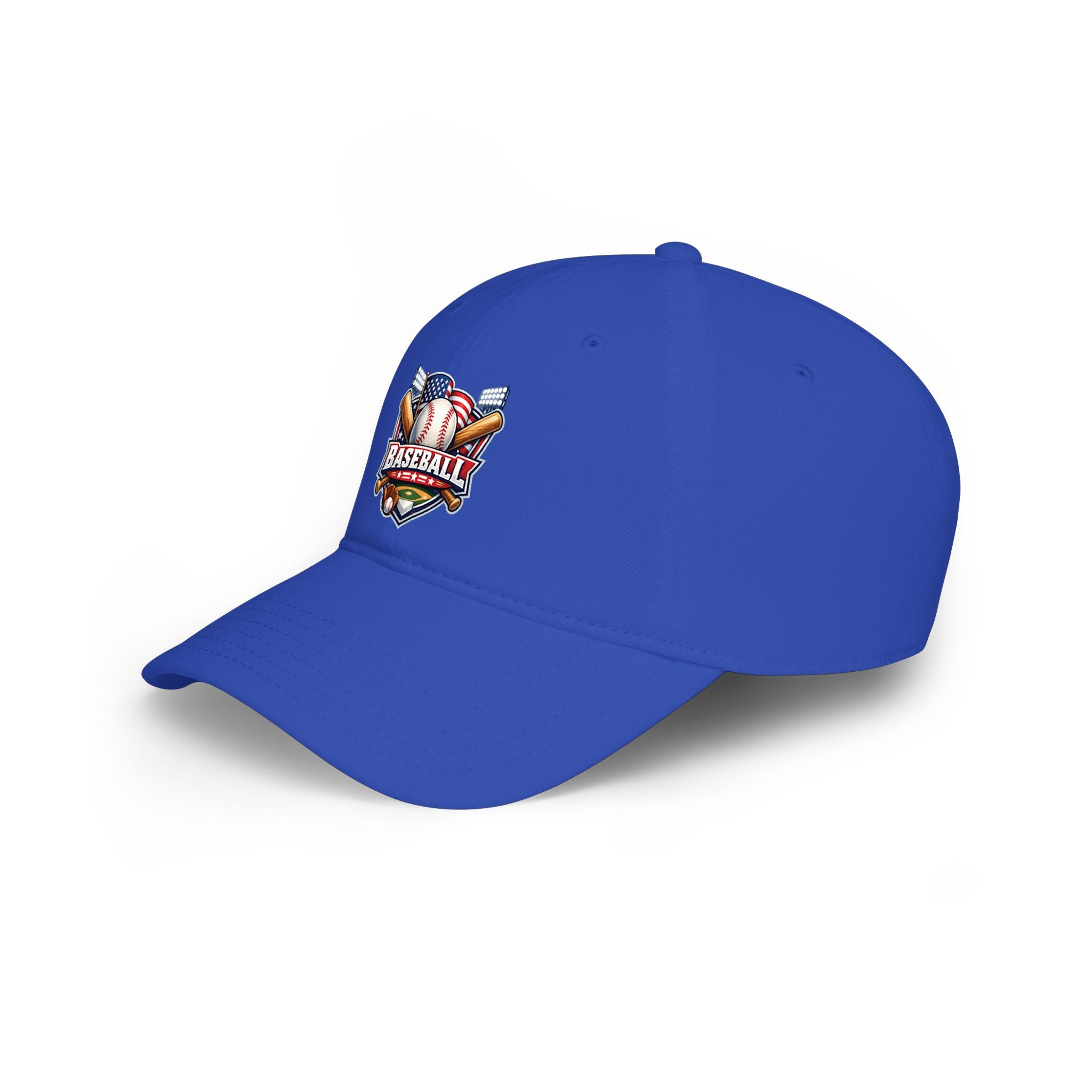 Baseball Emblem Low Profile Cap - Patriotic Baseball Hat