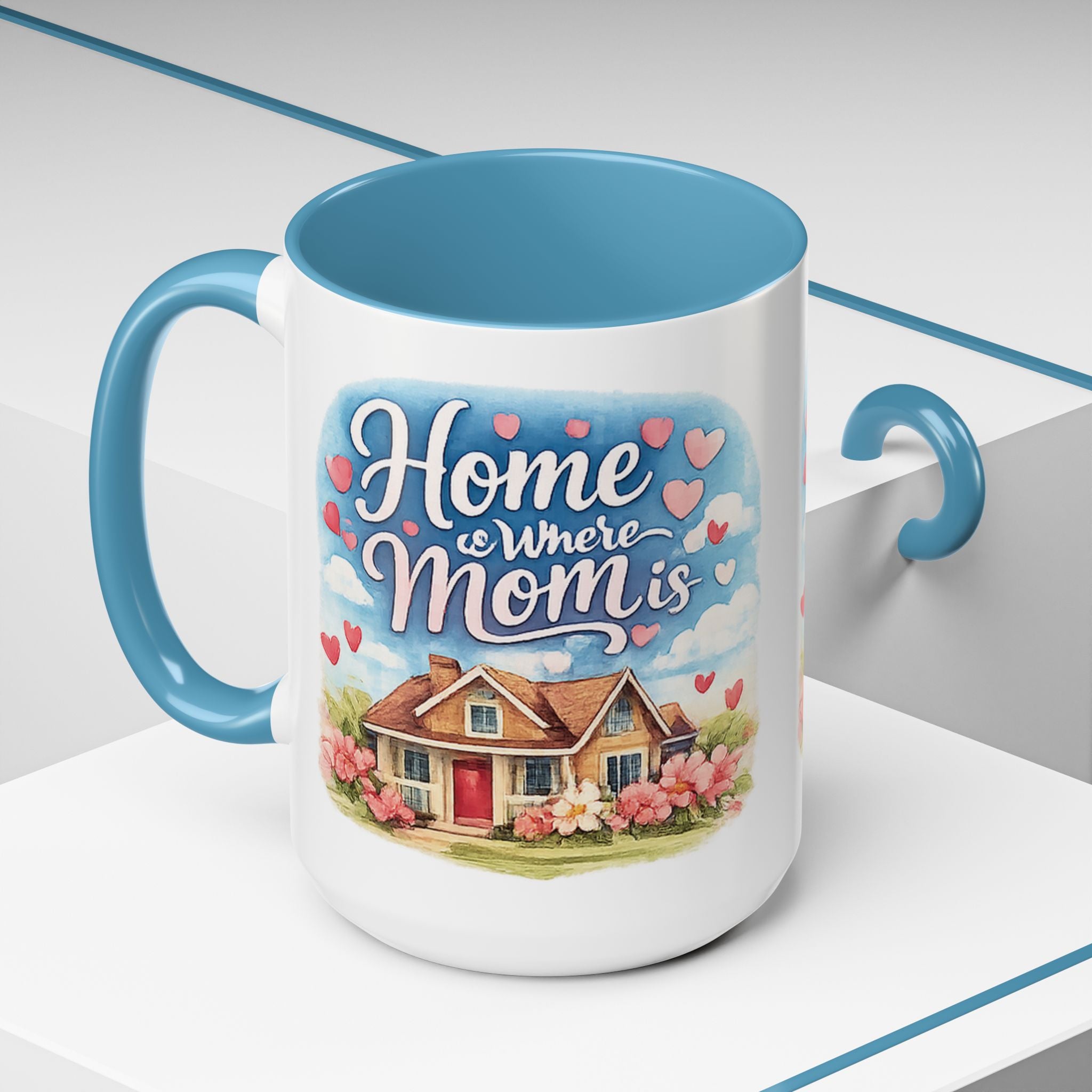 Home Is Where Mom Is Accent Coffee Mug - Mother's Day Gift