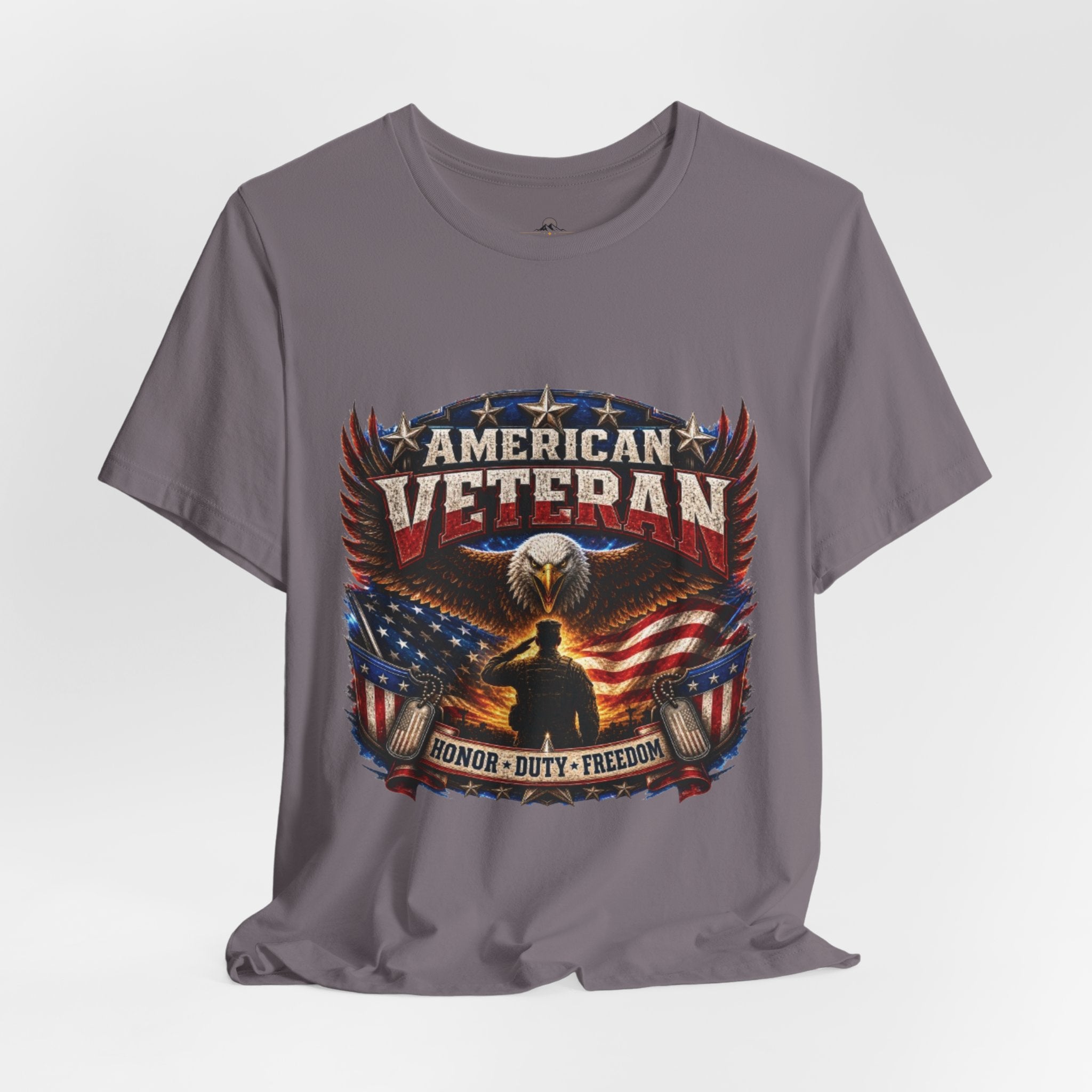 American Veteran T-Shirt - Honor Duty Freedom Patriotic Tee