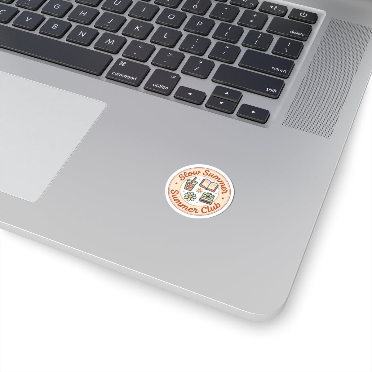 Slow Summer Club Kiss-Cut Stickers | summer aesthetic, pastel coastal vibes