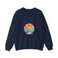 sunset beach crest Crewneck Sweatshirt | summer aesthetic, retro pastel