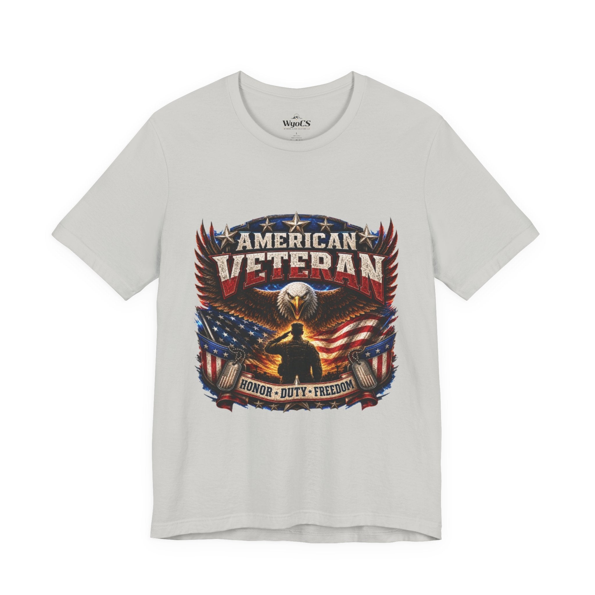 American Veteran T-Shirt - Honor Duty Freedom Patriotic Tee