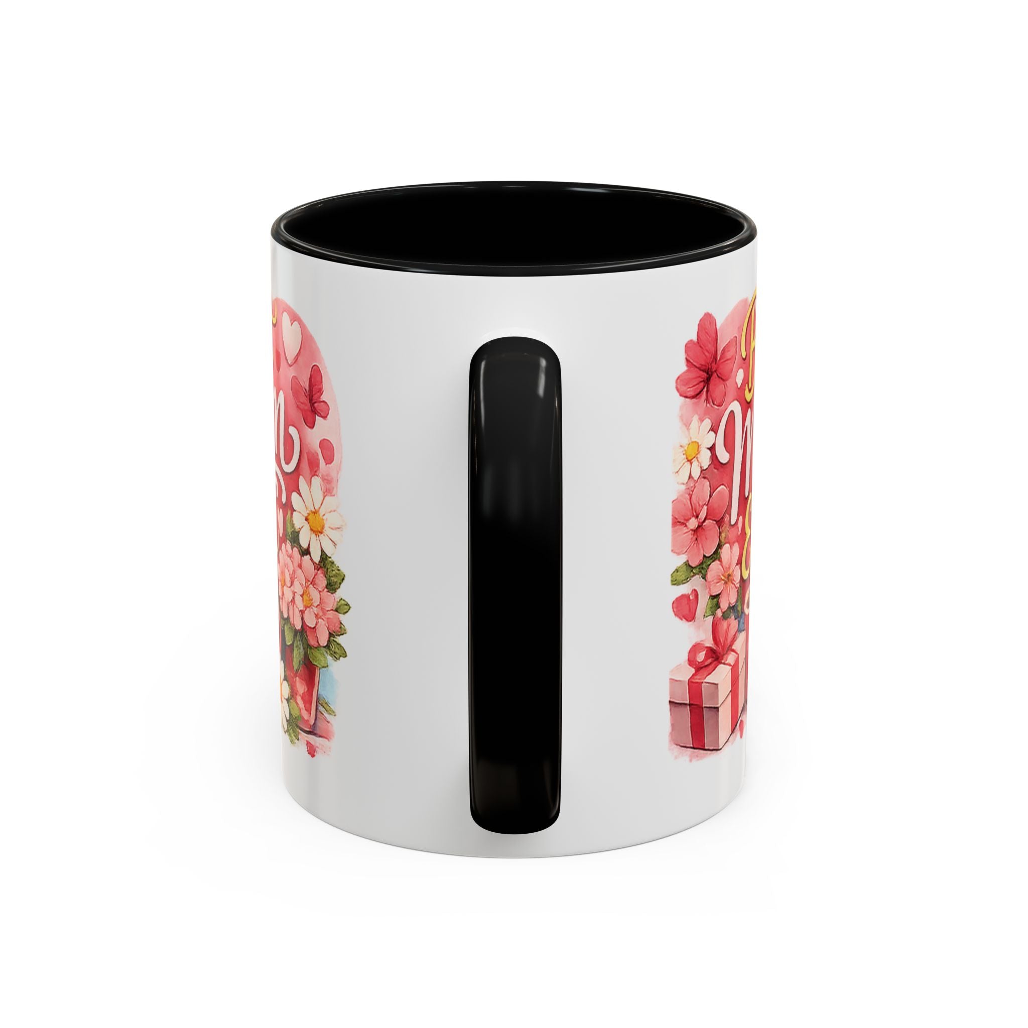 Mother's Day Coffee Mug - Happy Mother's Day Mom Gift with Floral Illustration (11/15oz)