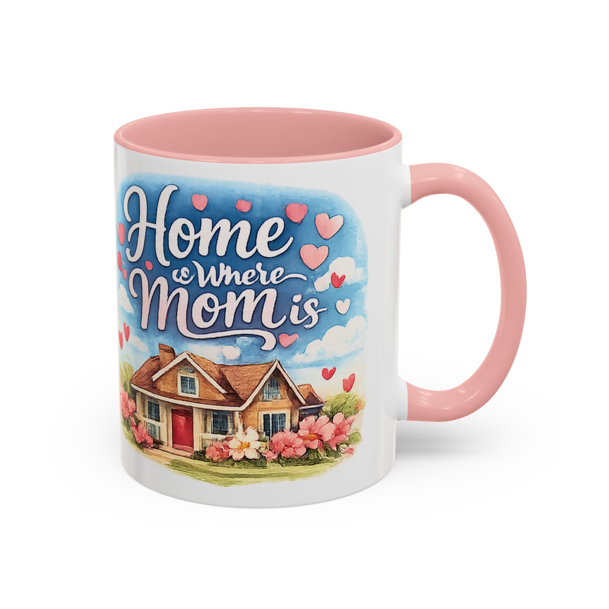 Home Is Where Mom Is Accent Coffee Mug - Mother's Day Gift