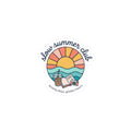 slow summer club Kiss-Cut Stickers | summer aesthetic, pastel coastal vibes
