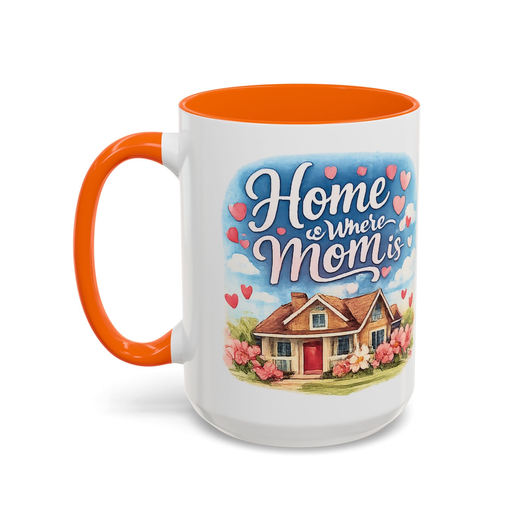 Home Is Where Mom Is Accent Coffee Mug - Mother's Day Gift