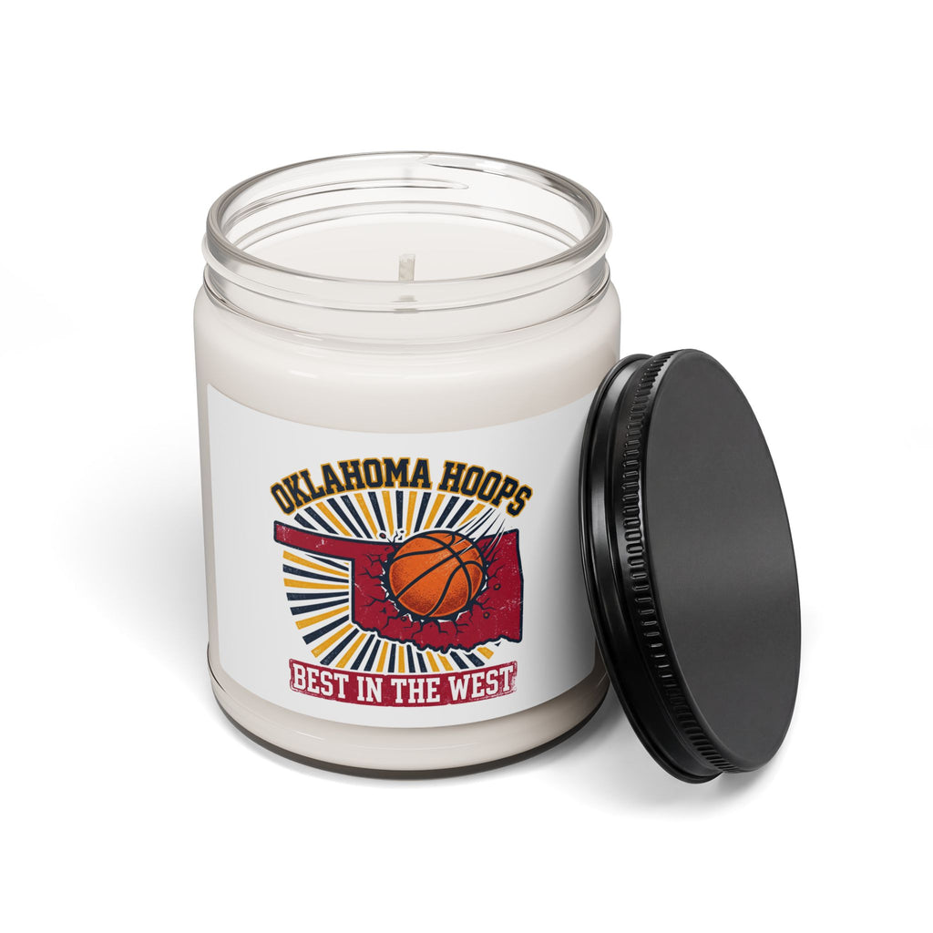 Oklahoma Hoops Candle, Soy 9oz | Best in the West, Vintage Basketball