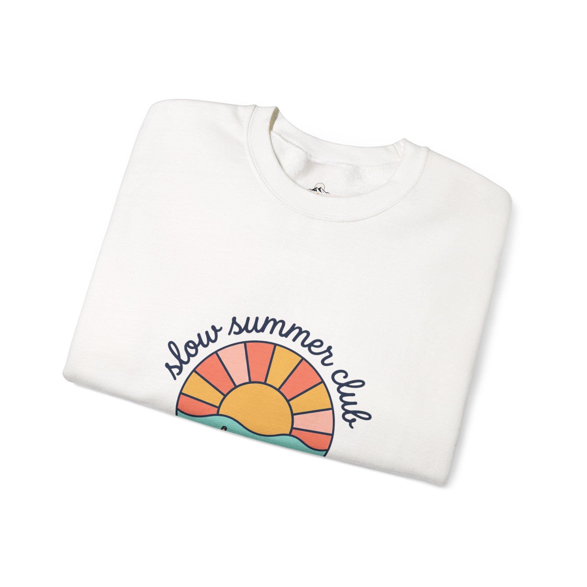 sunset beach crest Crewneck Sweatshirt | summer aesthetic, retro pastel