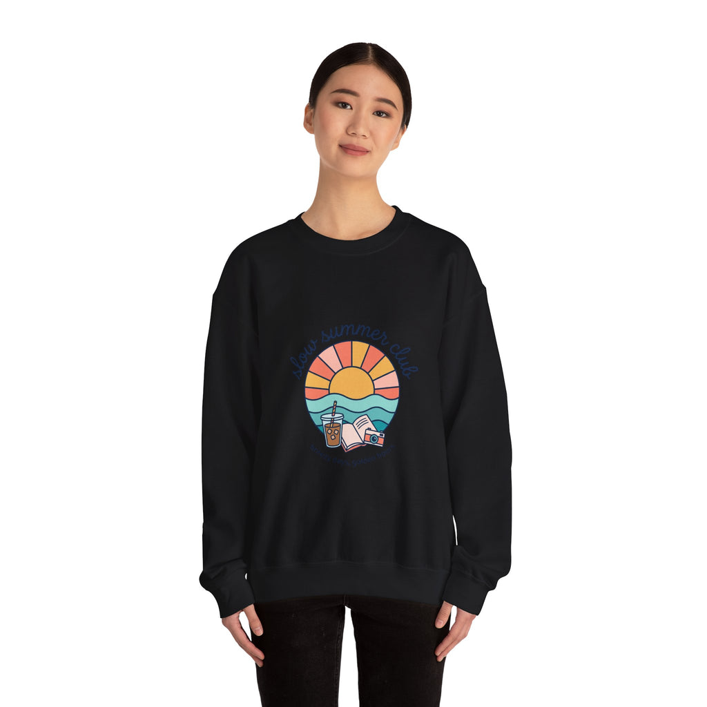 sunset beach crest Crewneck Sweatshirt | summer aesthetic, retro pastel