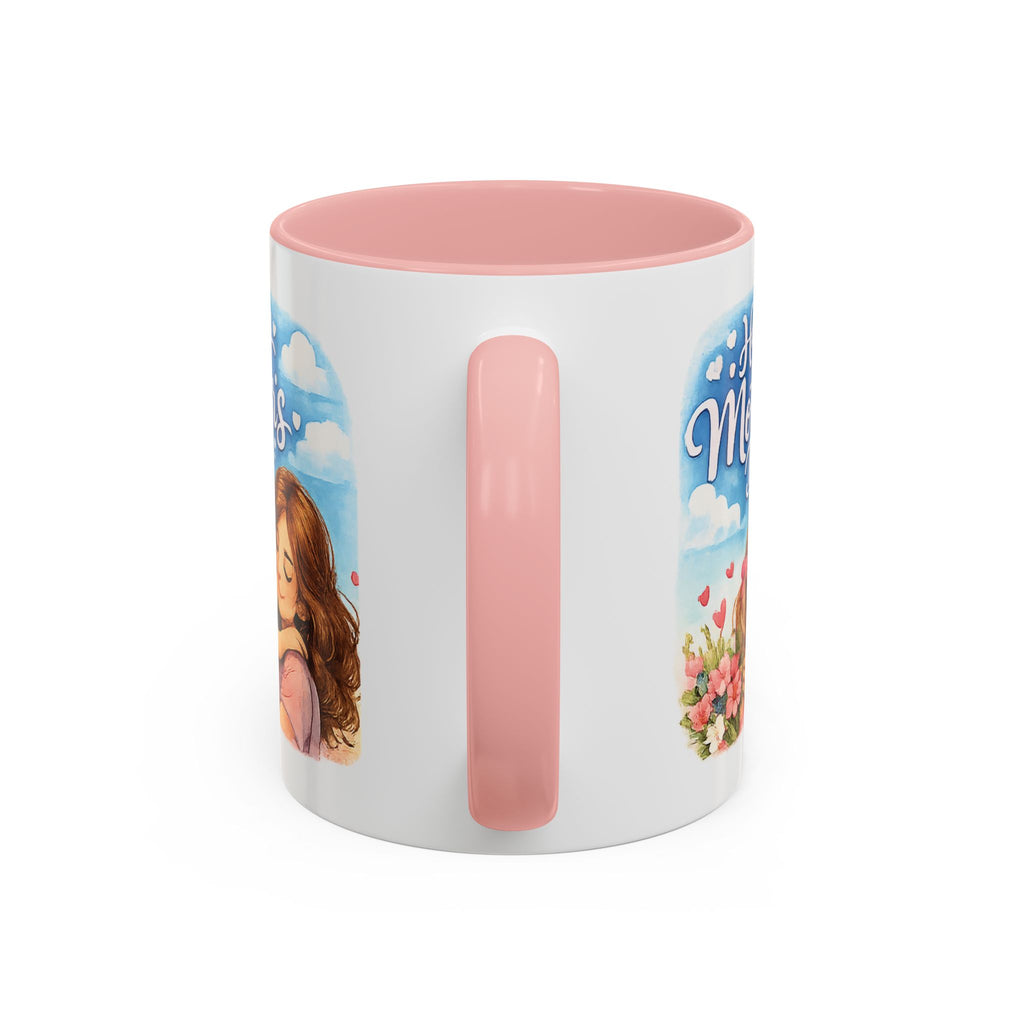 Mother's Day Coffee Mug - "Happy Mother's Day" Mom & Child Floral Accent Mug (11/15oz)