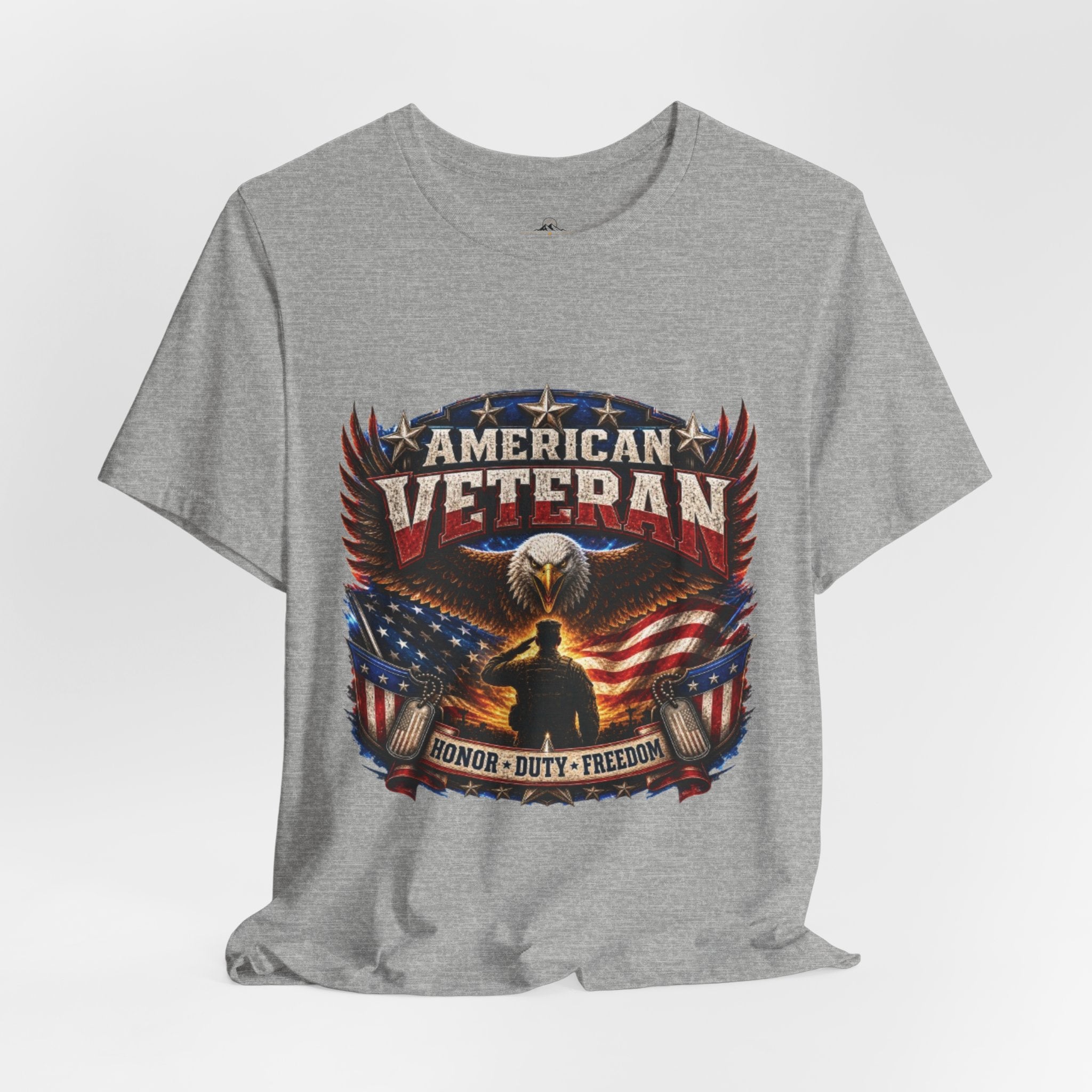 American Veteran T-Shirt - Honor Duty Freedom Patriotic Tee