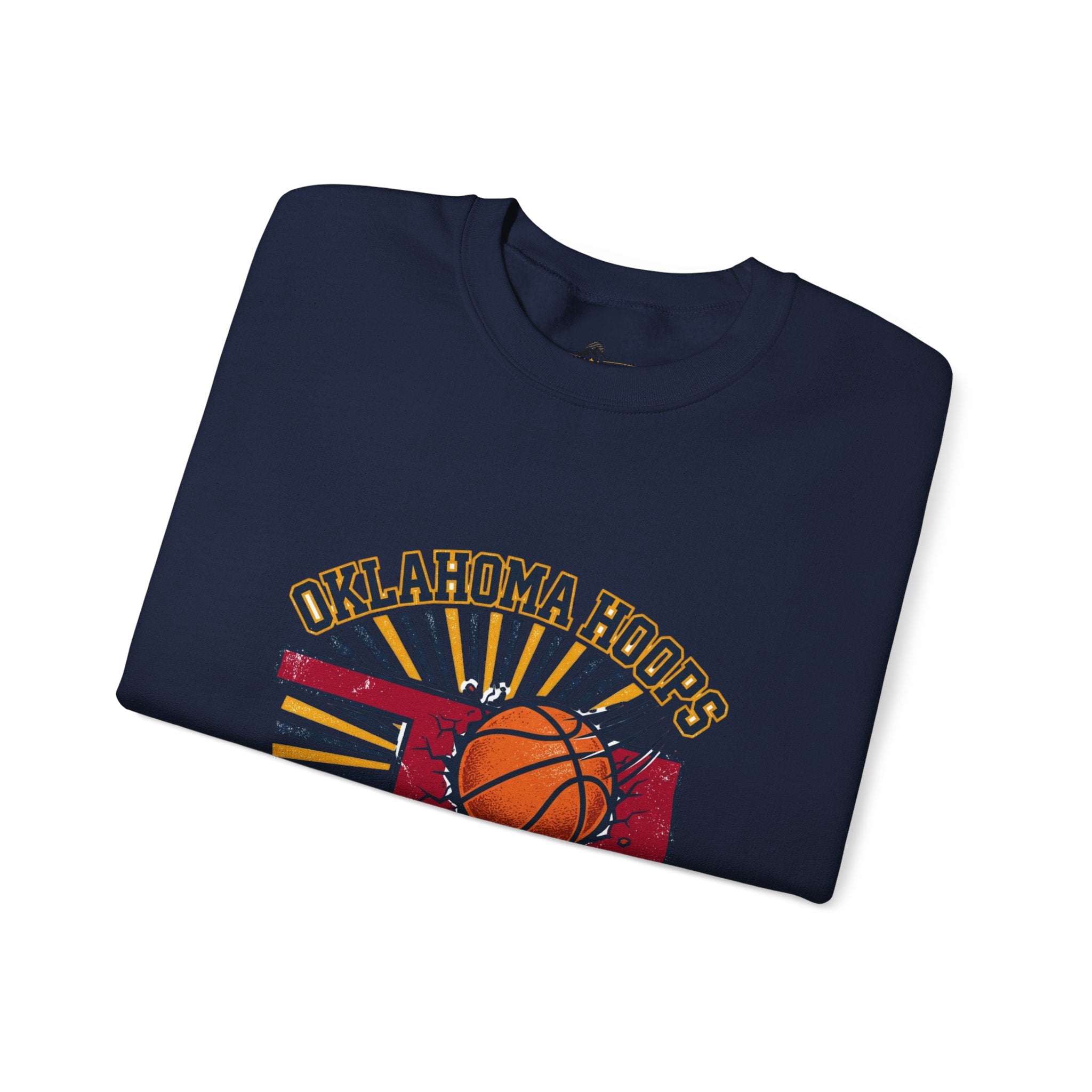 Oklahoma Hoops Crewneck Sweatshirt | Best in the West, OKC Pride, Vintage Distressed