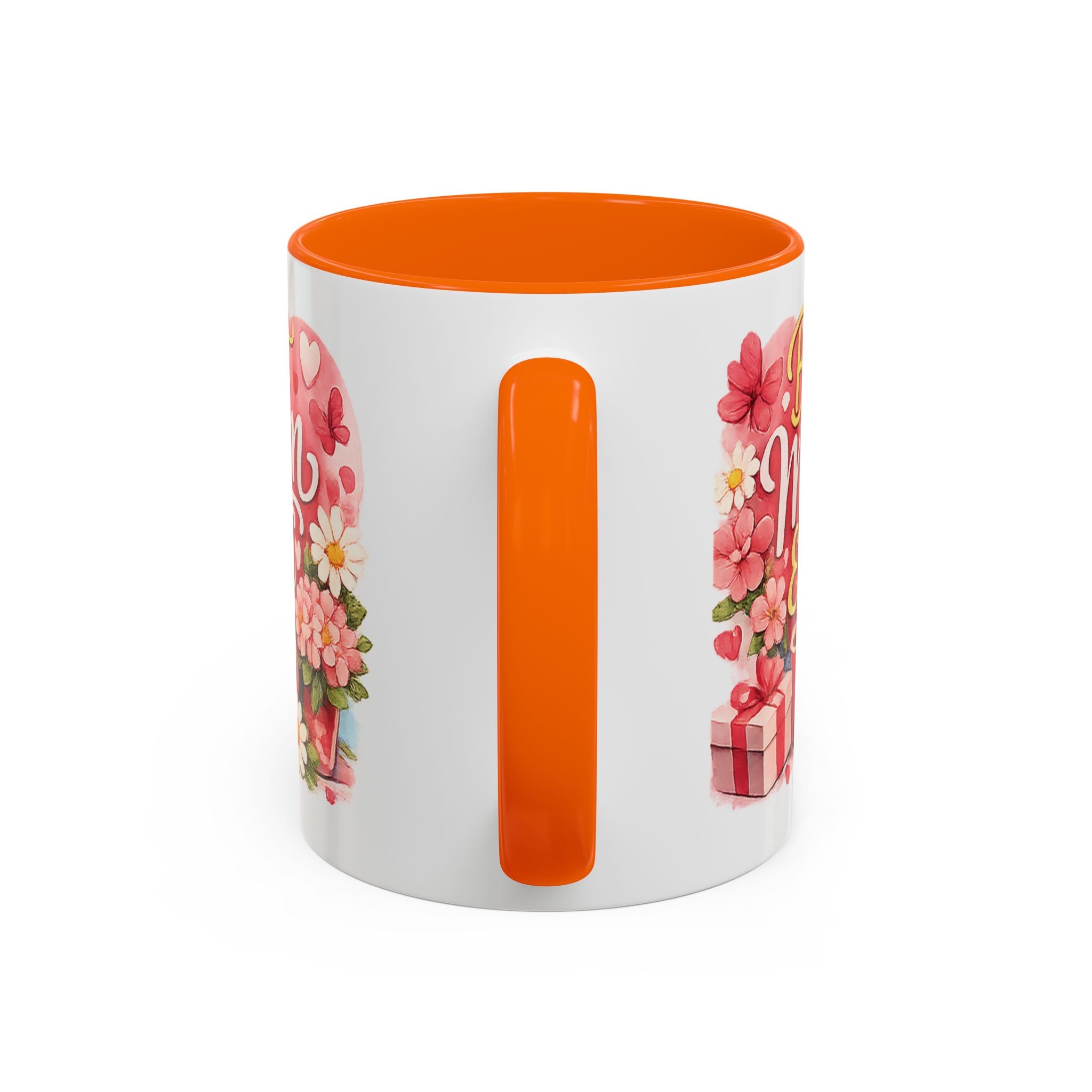 Mother's Day Coffee Mug - Happy Mother's Day Mom Gift with Floral Illustration (11/15oz)