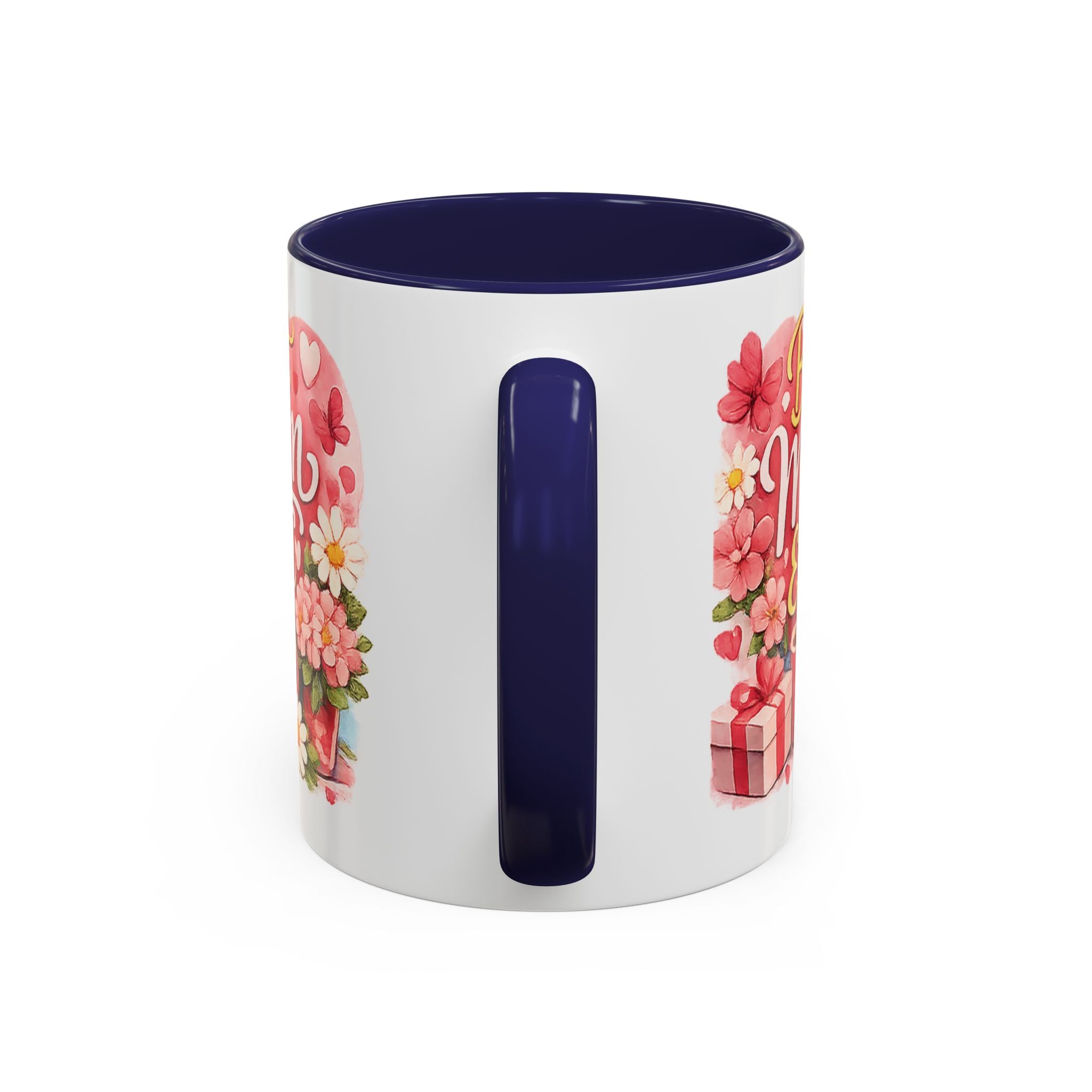 Mother's Day Coffee Mug - Happy Mother's Day Mom Gift with Floral Illustration (11/15oz)