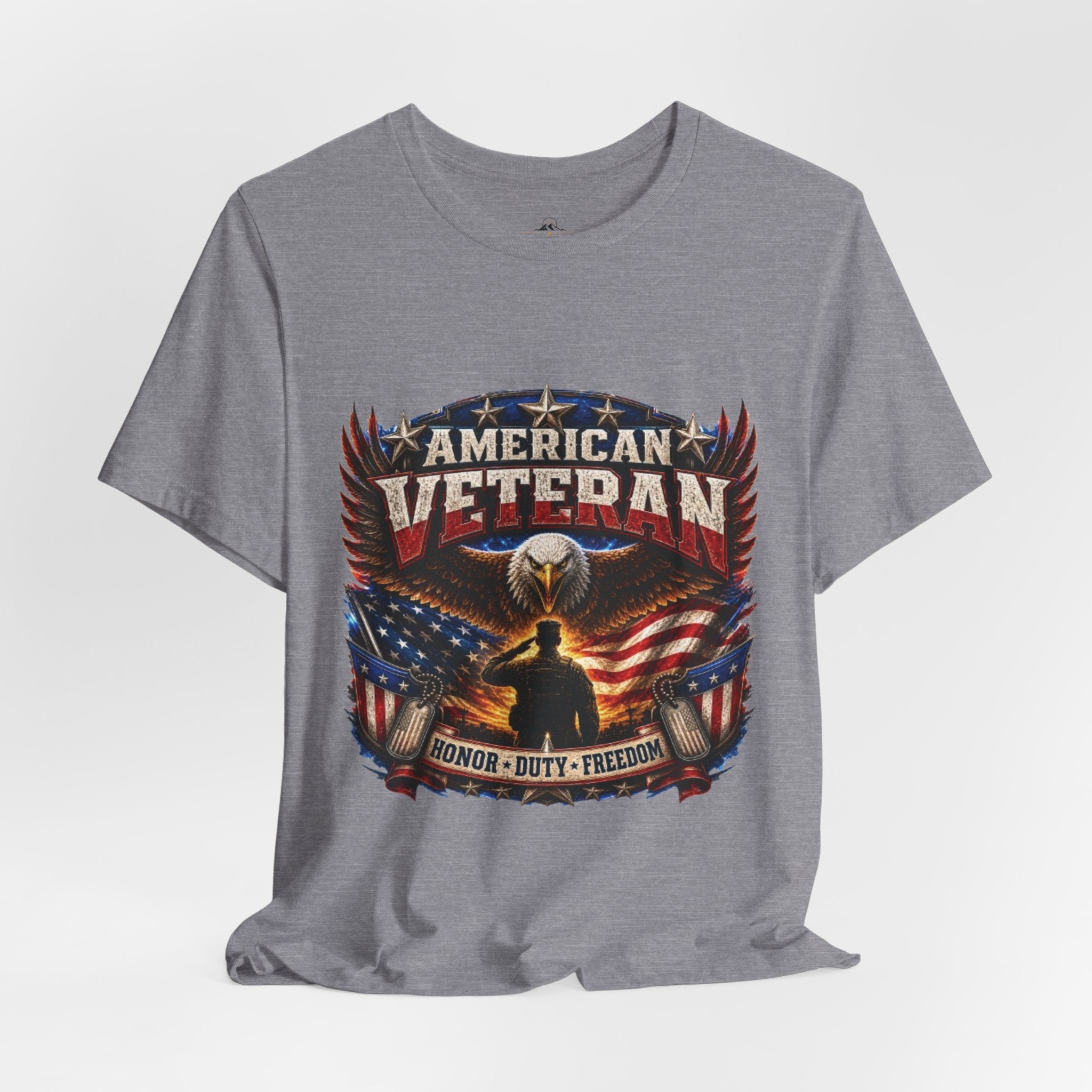 American Veteran T-Shirt - Honor Duty Freedom Patriotic Tee