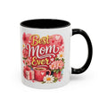 Mother's Day Coffee Mug - Happy Mother's Day Mom Gift with Floral Illustration (11/15oz)