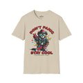 Don't Panic Stay Cool T-Shirt - Retro Skate Bear Graphic Tee