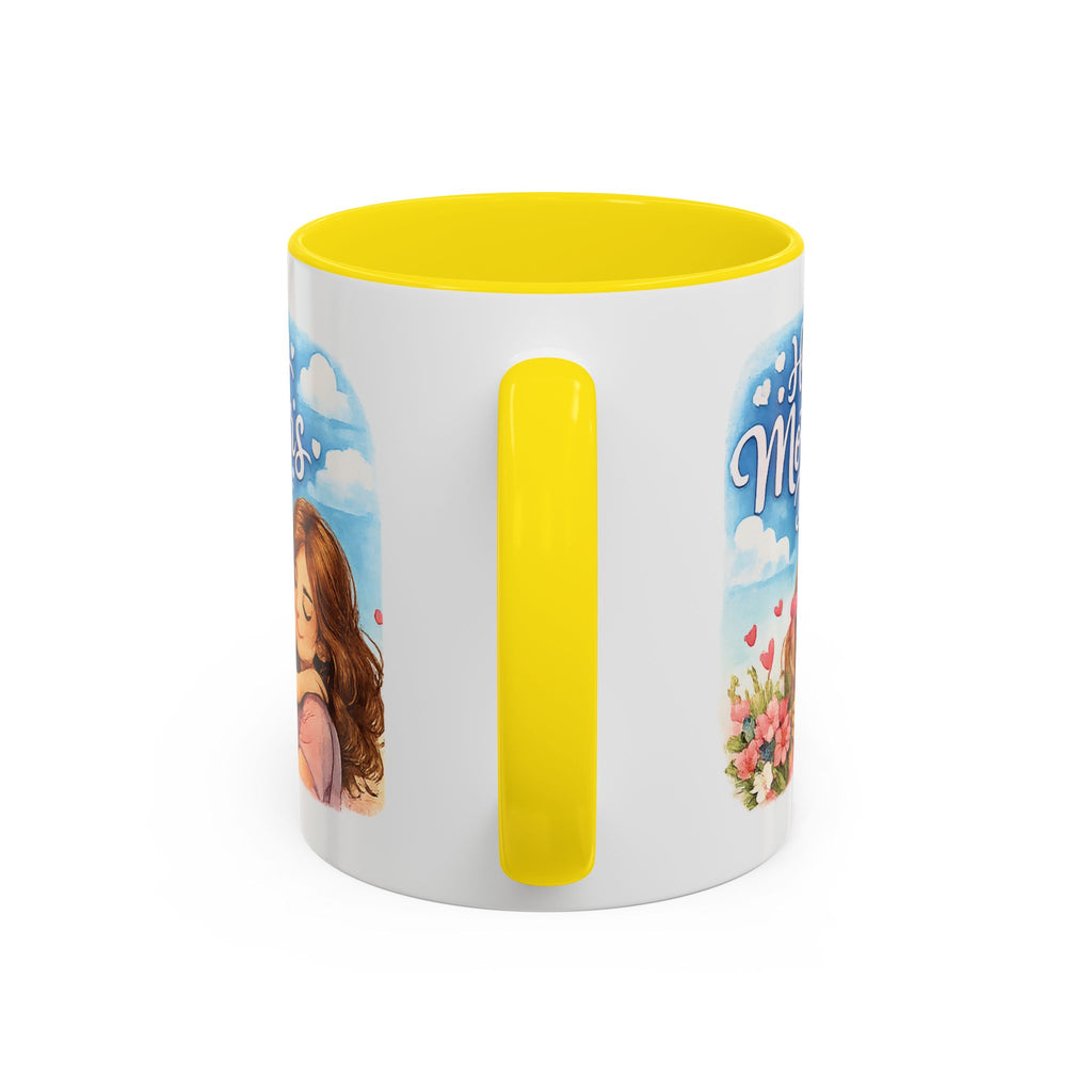 Mother's Day Coffee Mug - "Happy Mother's Day" Mom & Child Floral Accent Mug (11/15oz)