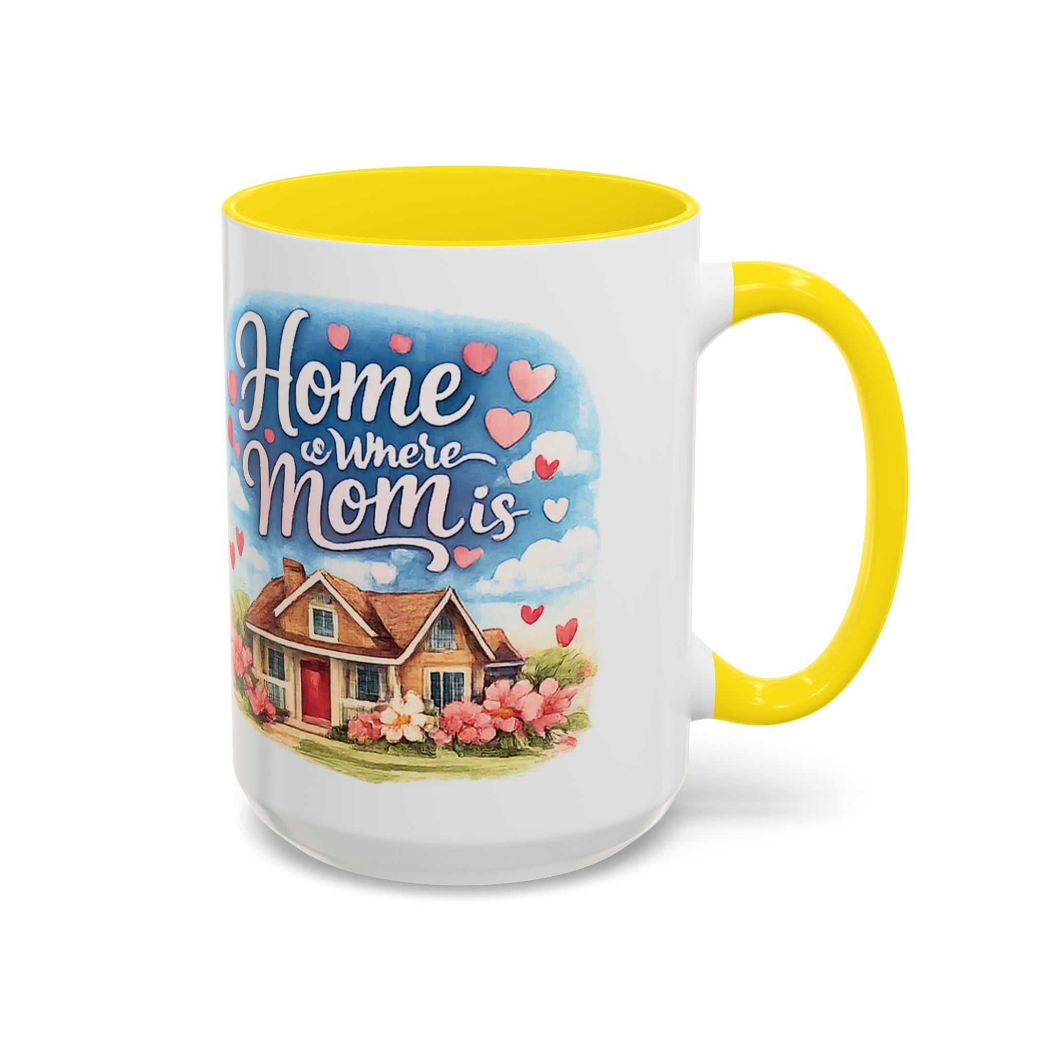 Home Is Where Mom Is Accent Coffee Mug - Mother's Day Gift
