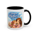 Mother's Day Coffee Mug - "Happy Mother's Day" Mom & Child Floral Accent Mug (11/15oz)