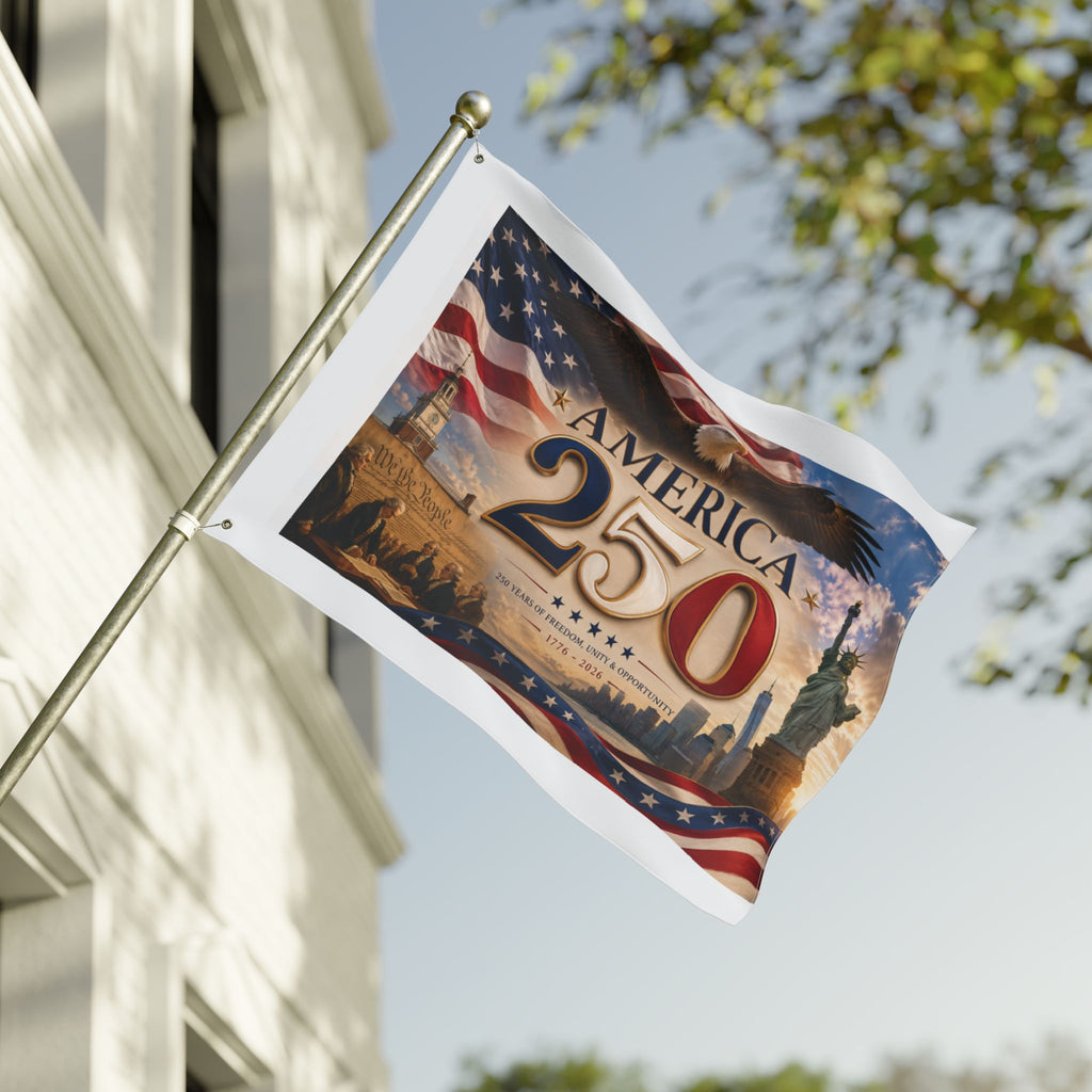 America 250 Commemorative Flag - Double-Sided 250th Anniversary Patriotic Banner