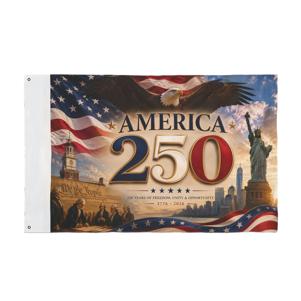 America 250 Commemorative Flag - Double-Sided 250th Anniversary Patriotic Banner