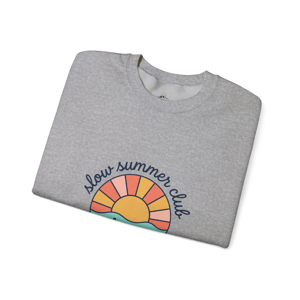 sunset beach crest Crewneck Sweatshirt | summer aesthetic, retro pastel