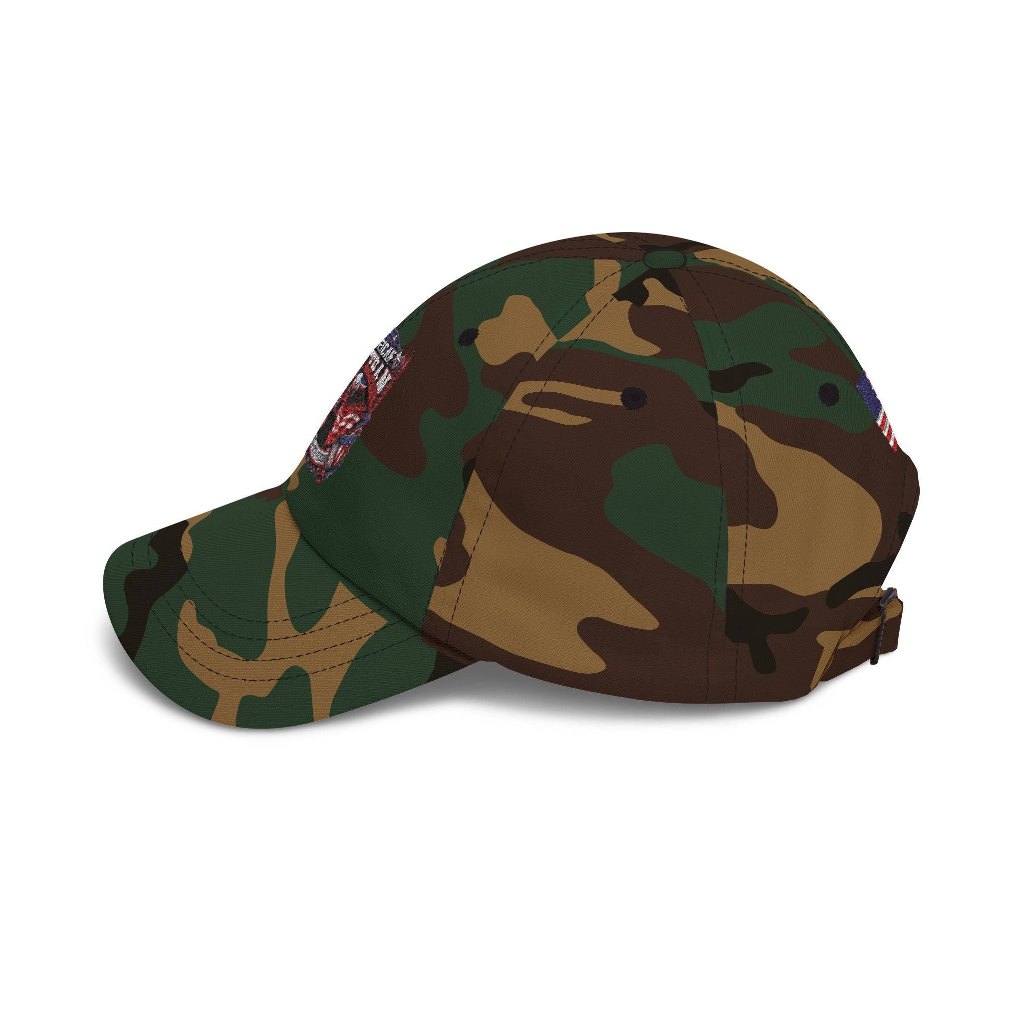 American Veteran Dad Cap - Patriotic Flag Embroidered Baseball Hat
