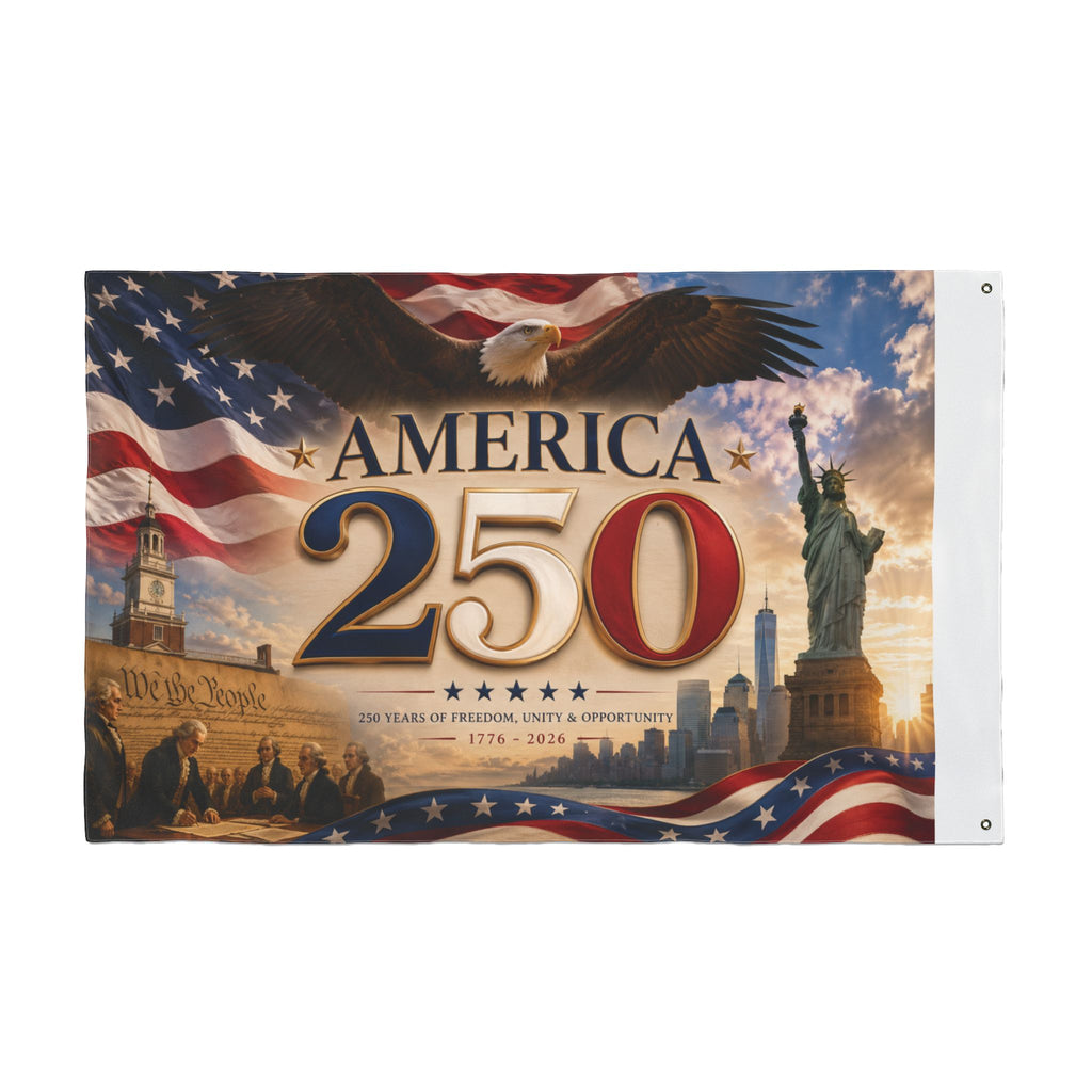 America 250 Commemorative Flag - Double-Sided 250th Anniversary Patriotic Banner