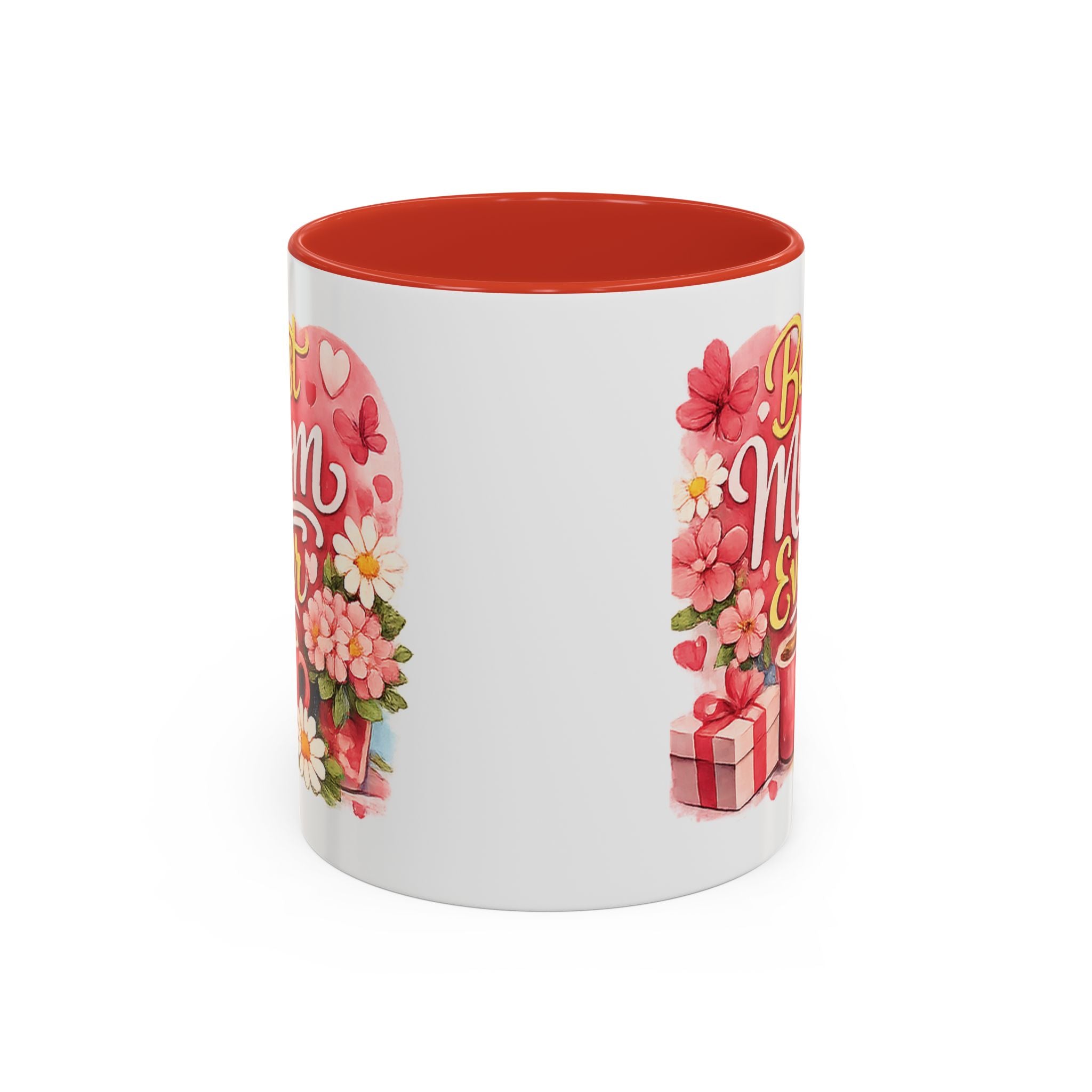 Mother's Day Coffee Mug - Happy Mother's Day Mom Gift with Floral Illustration (11/15oz)