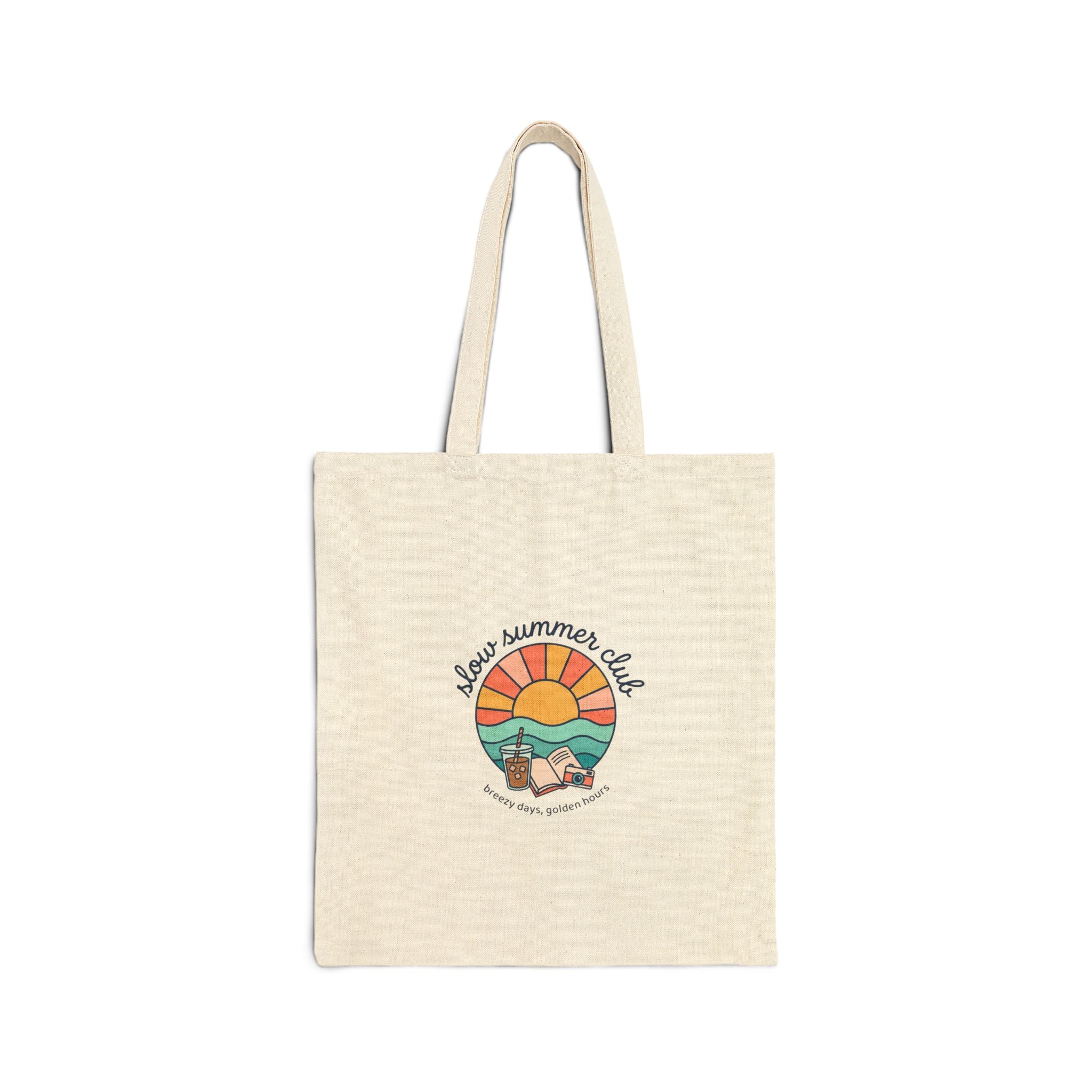sunny retro seaside illustration Tote | summer aesthetic, coastal vibes