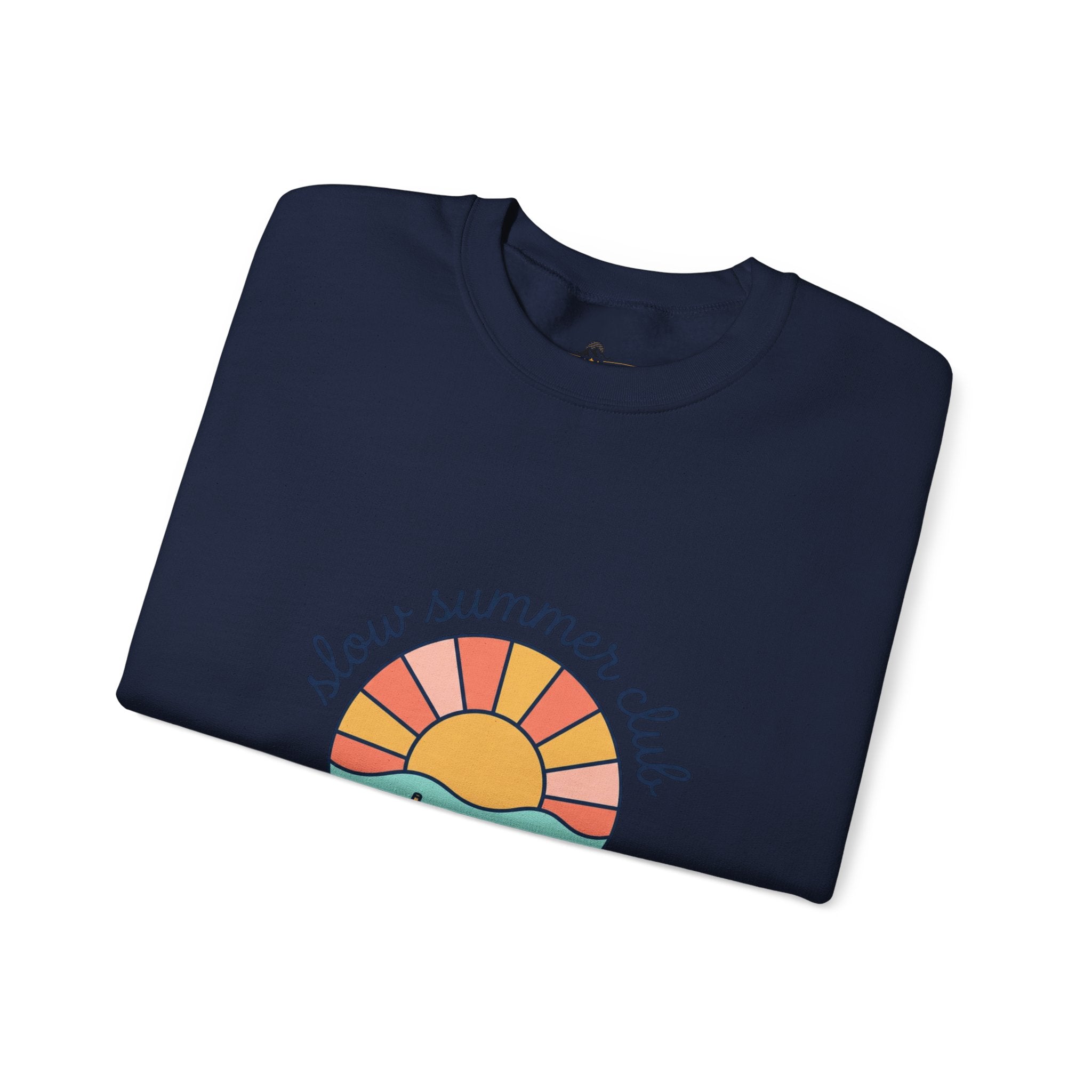 sunset beach crest Crewneck Sweatshirt | summer aesthetic, retro pastel