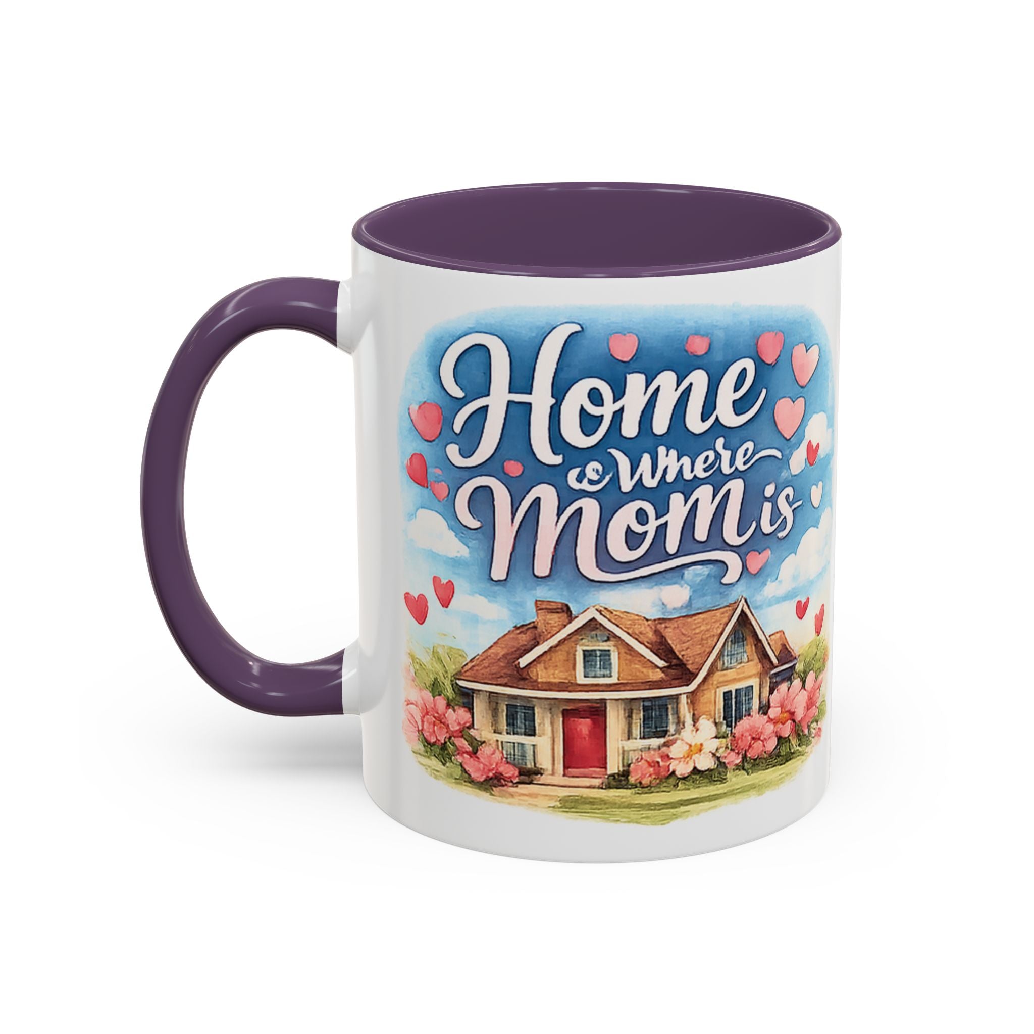 Home Is Where Mom Is Accent Coffee Mug - Mother's Day Gift