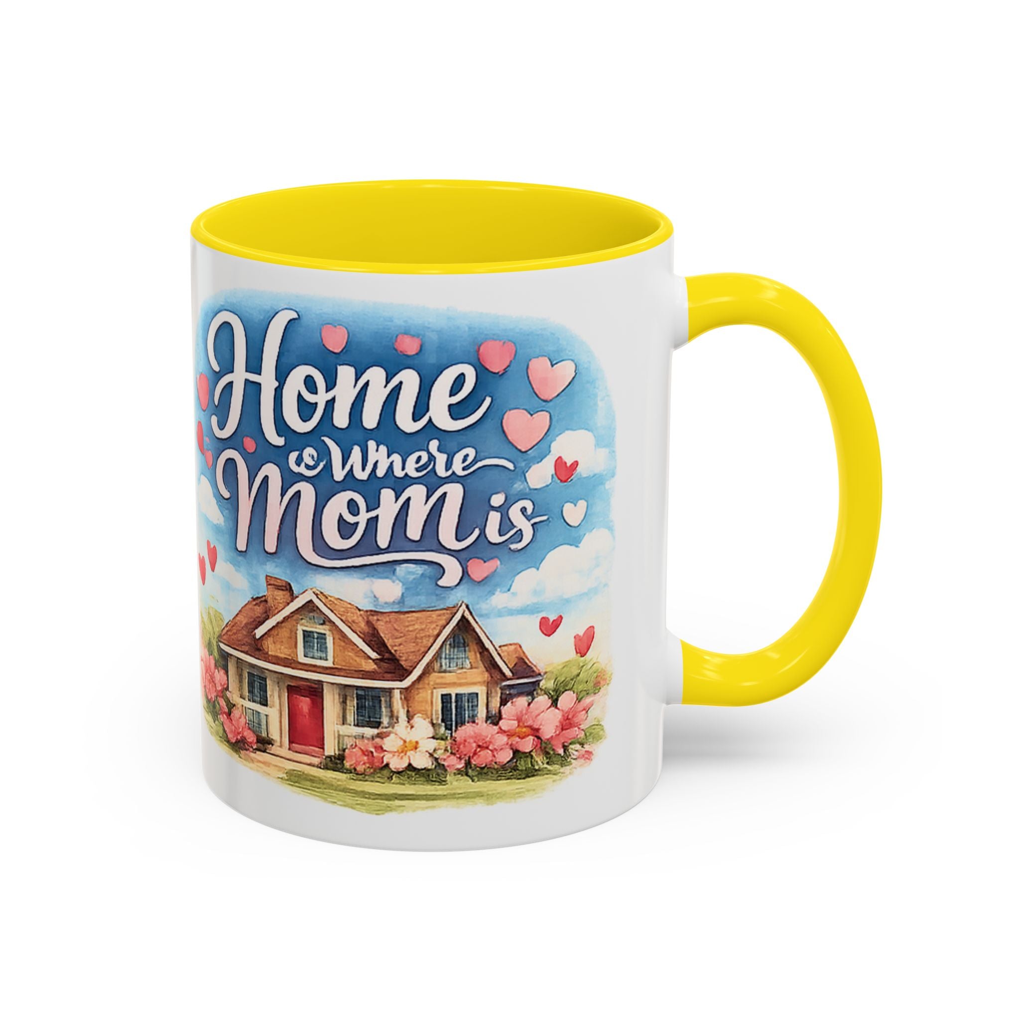 Home Is Where Mom Is Accent Coffee Mug - Mother's Day Gift