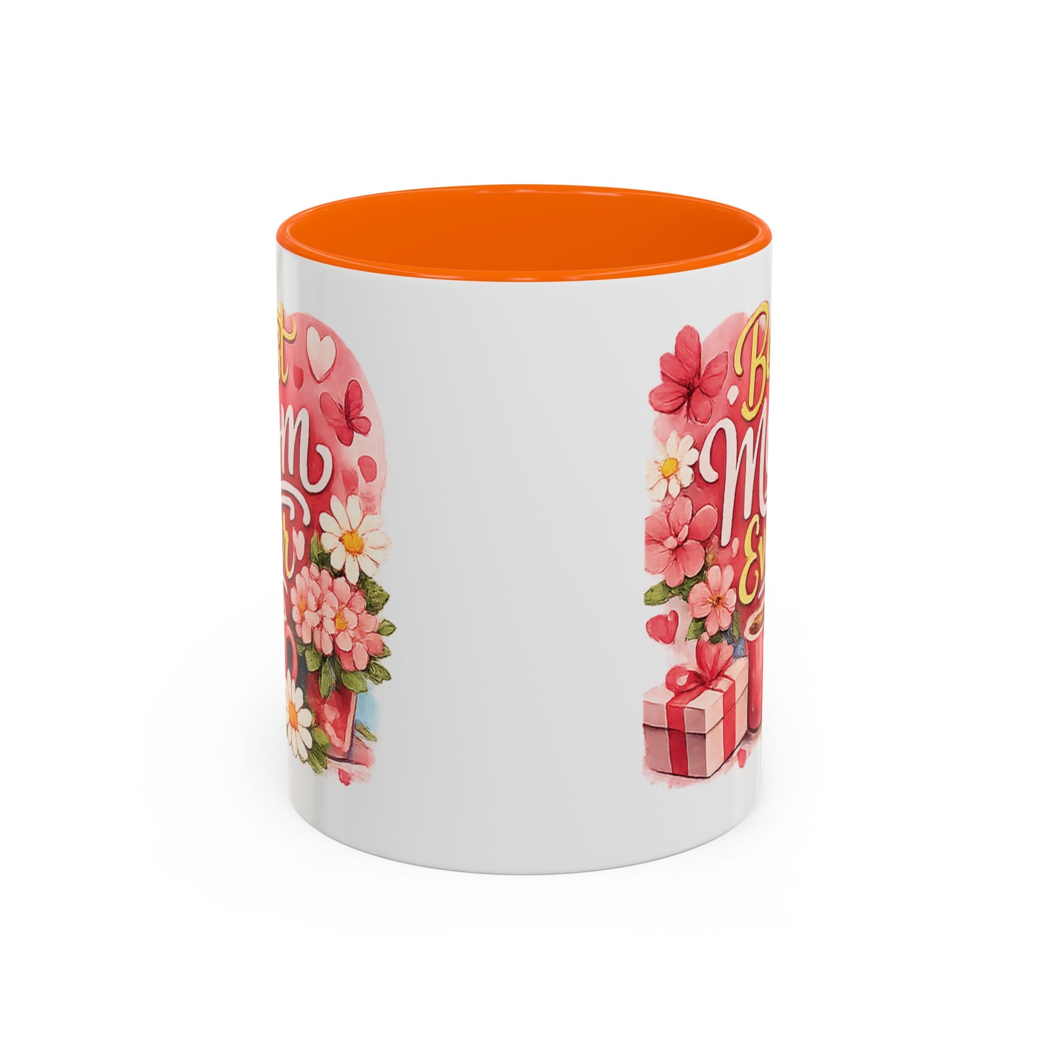 Mother's Day Coffee Mug - Happy Mother's Day Mom Gift with Floral Illustration (11/15oz)