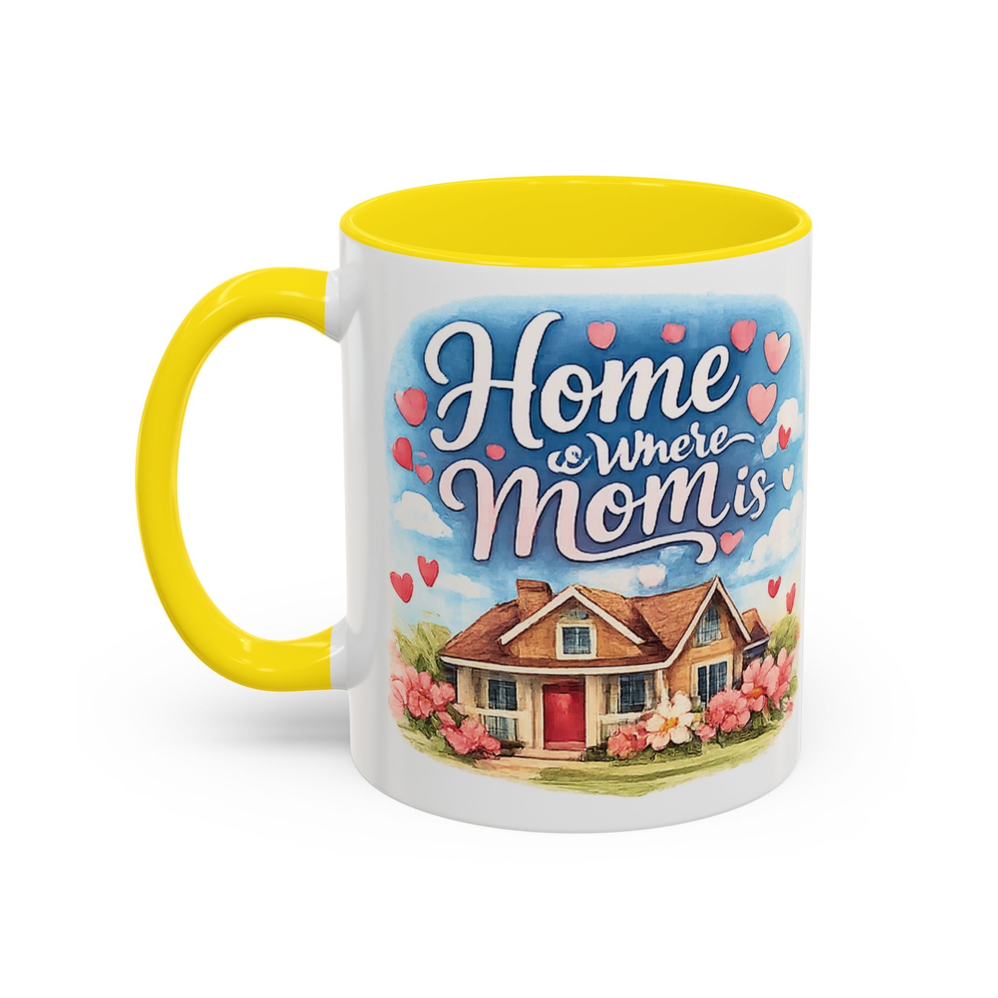 Home Is Where Mom Is Accent Coffee Mug - Mother's Day Gift