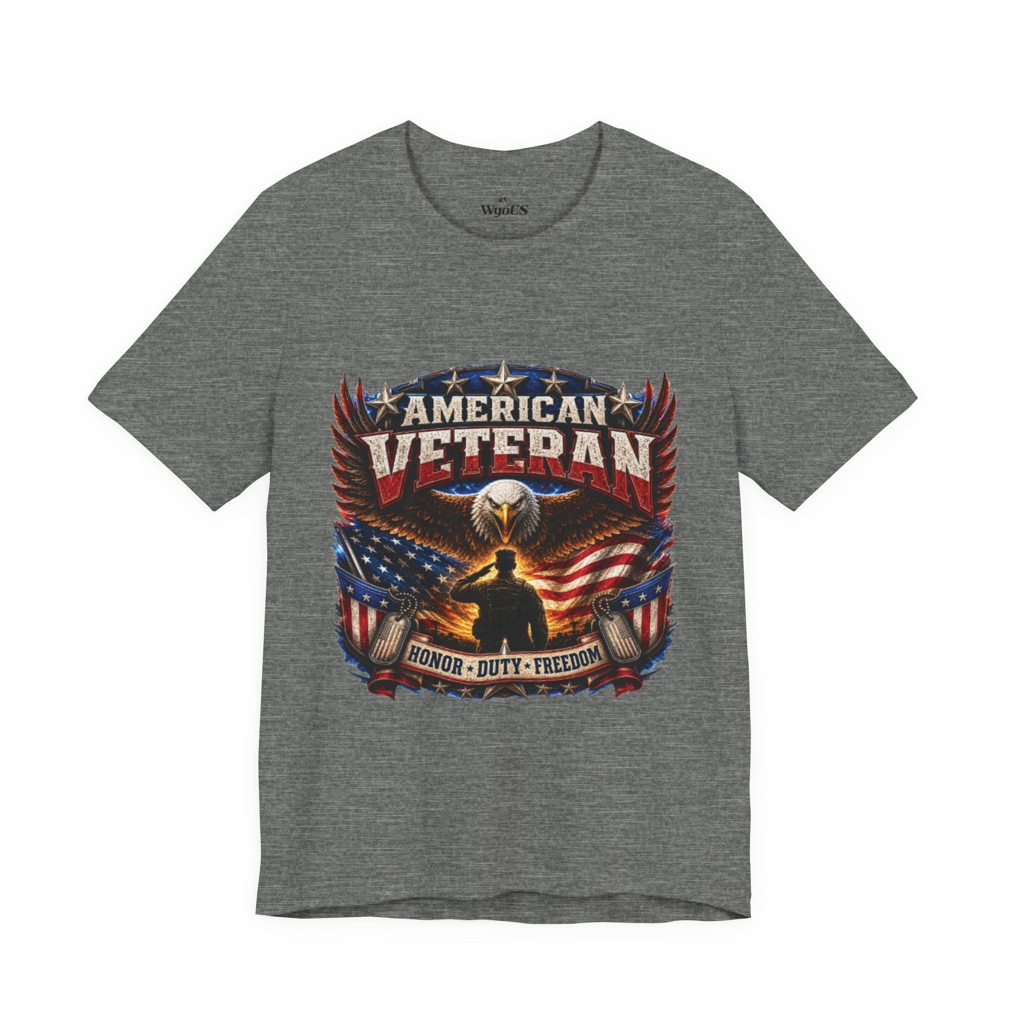 American Veteran T-Shirt - Honor Duty Freedom Patriotic Tee