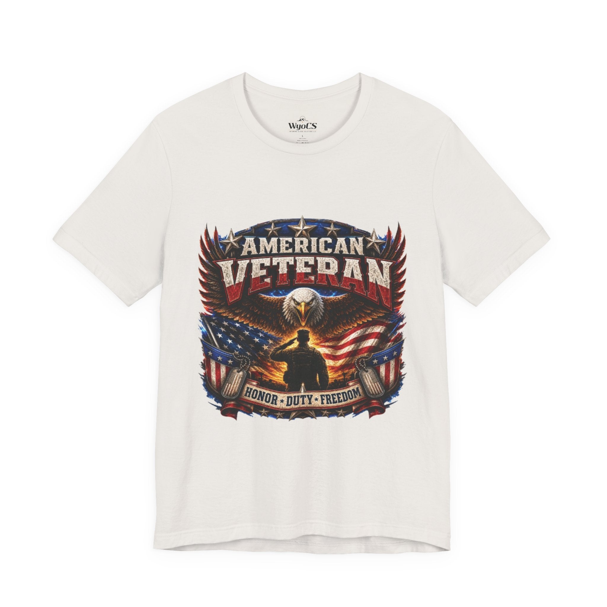 American Veteran T-Shirt - Honor Duty Freedom Patriotic Tee