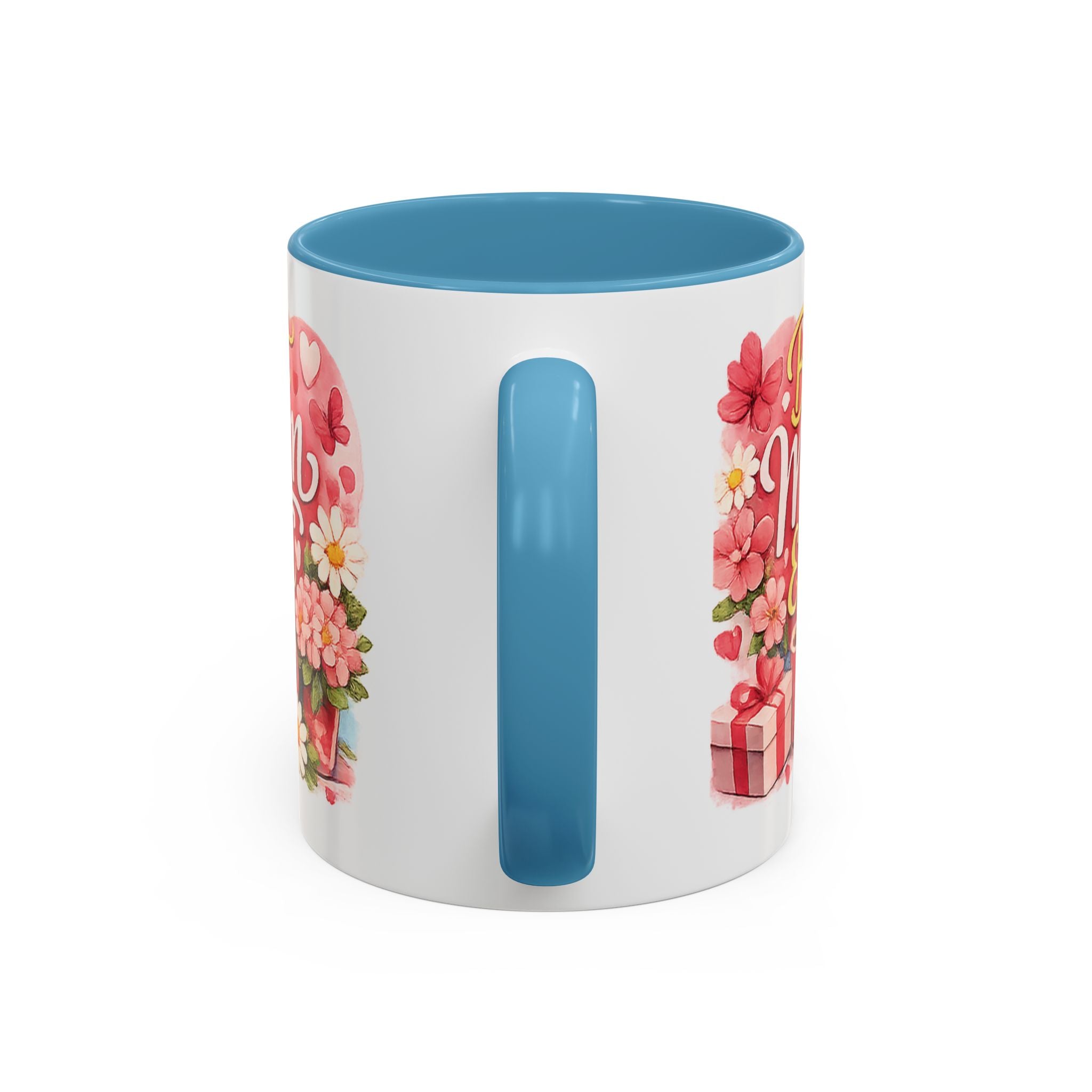 Mother's Day Coffee Mug - Happy Mother's Day Mom Gift with Floral Illustration (11/15oz)