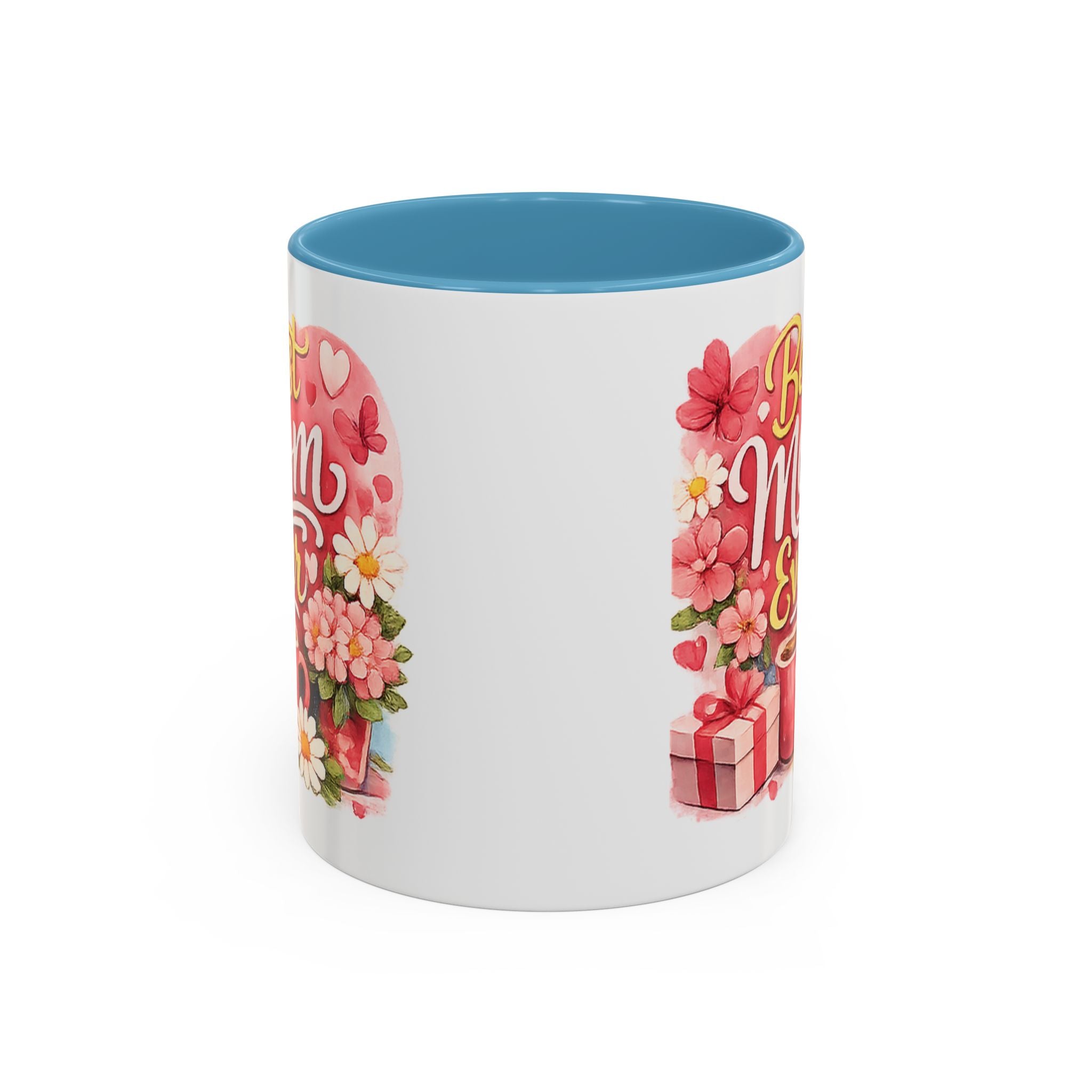 Mother's Day Coffee Mug - Happy Mother's Day Mom Gift with Floral Illustration (11/15oz)