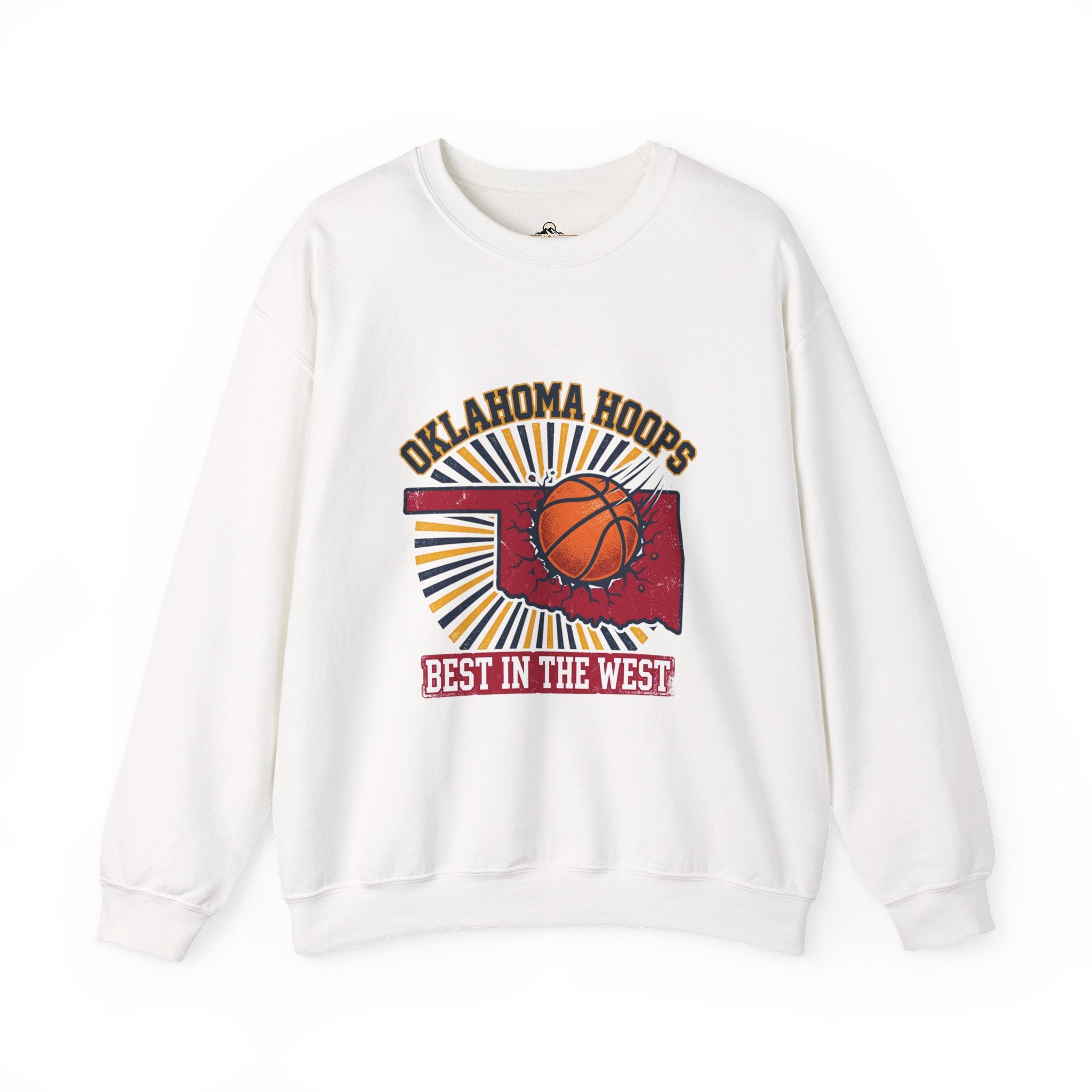 Oklahoma Hoops Crewneck Sweatshirt | Best in the West, OKC Pride, Vintage Distressed