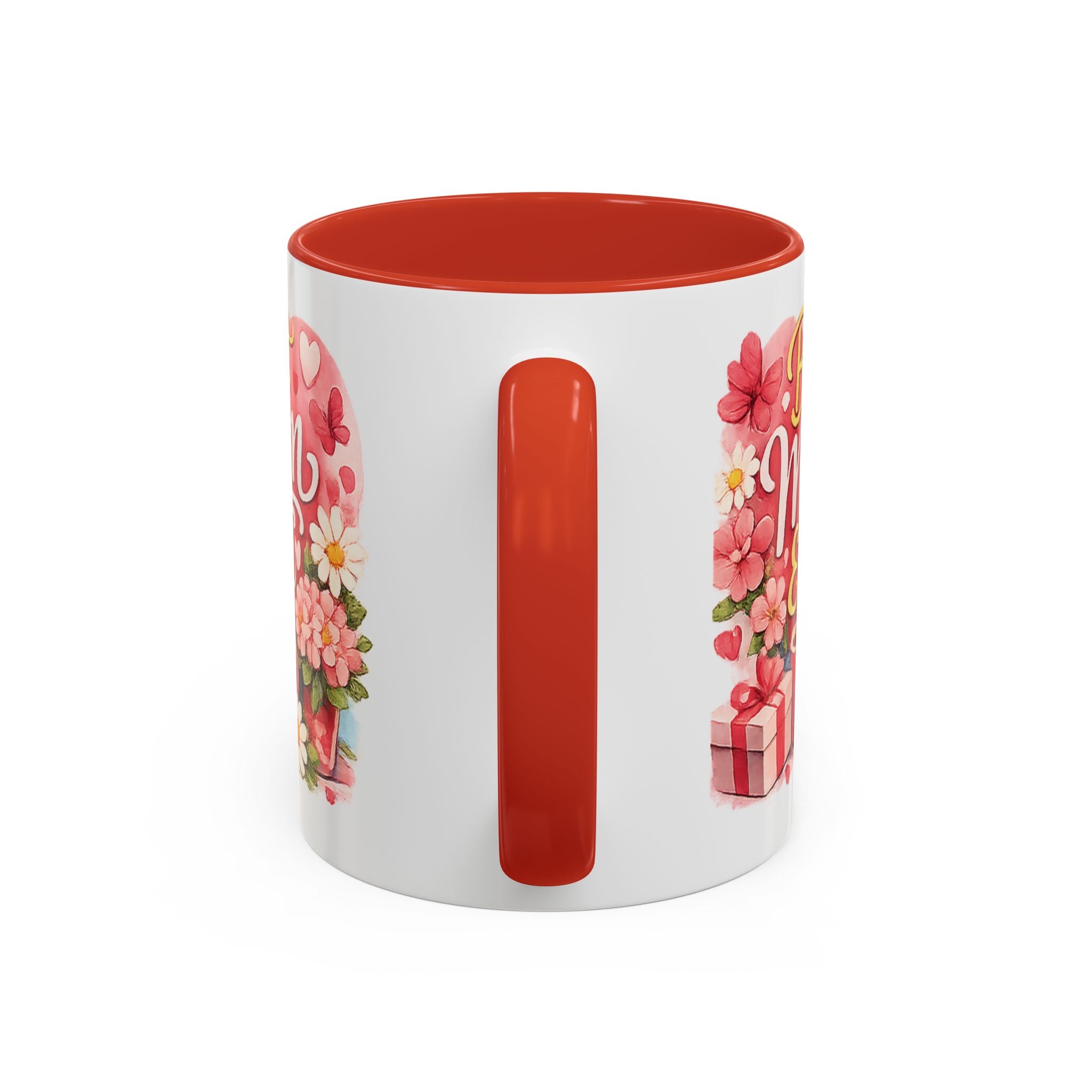 Mother's Day Coffee Mug - Happy Mother's Day Mom Gift with Floral Illustration (11/15oz)