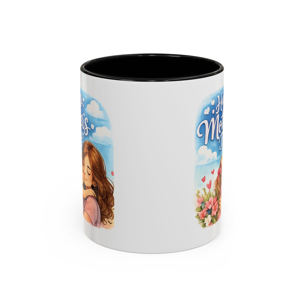 Mother's Day Coffee Mug - "Happy Mother's Day" Mom & Child Floral Accent Mug (11/15oz)